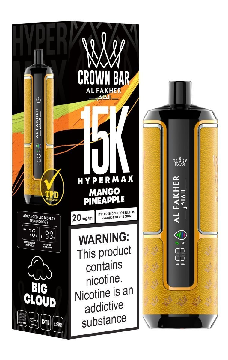 buy Al Fakher Crown Bar Hypermax 15000 Vape Pod Kit at Wolfvapes.co.uk