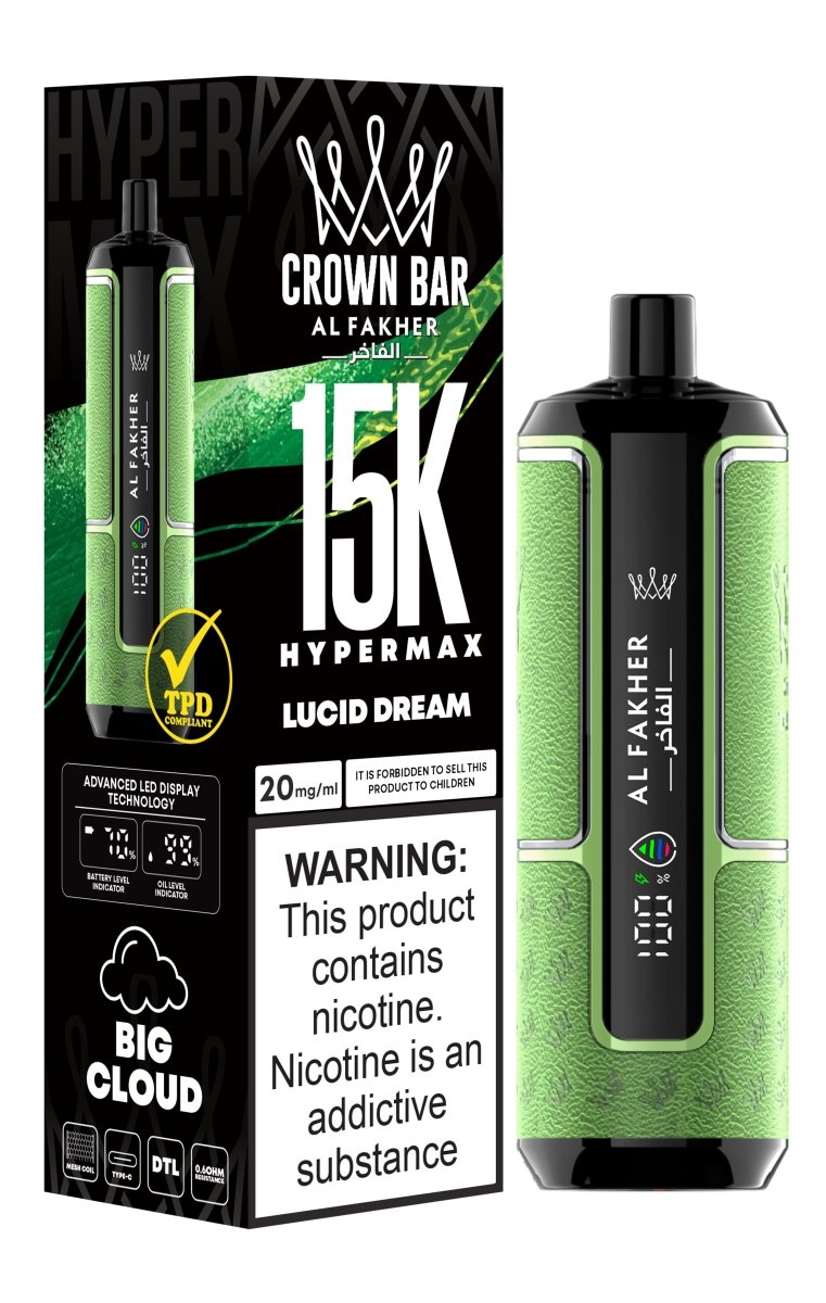 buy Al Fakher Crown Bar Hypermax 15000 Vape Pod Kit at Wolfvapes.co.uk