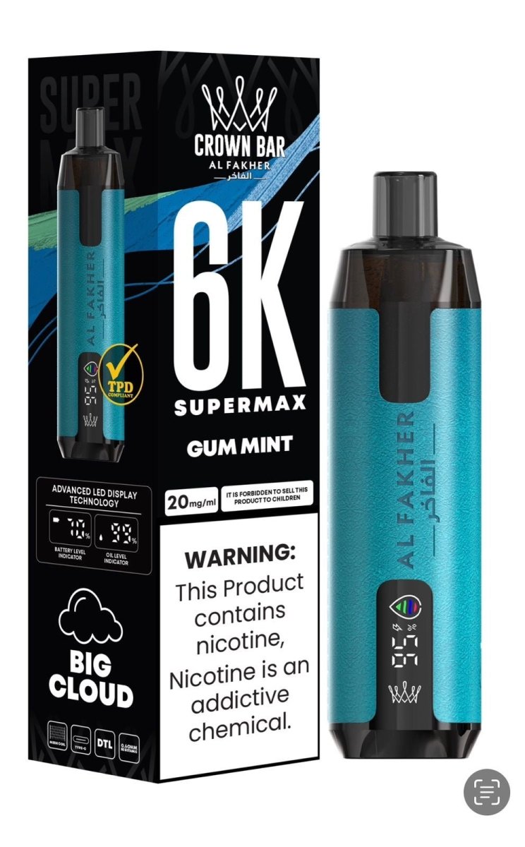 buy Al Fakher Supermax 6000 Puffs Disposable Vape Pod Kit at Wolfvapes.co.uk