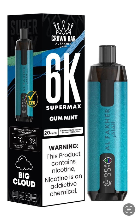buy Al Fakher Supermax 6000 Puffs Disposable Vape Pod Kit at Wolfvapes.co.uk
