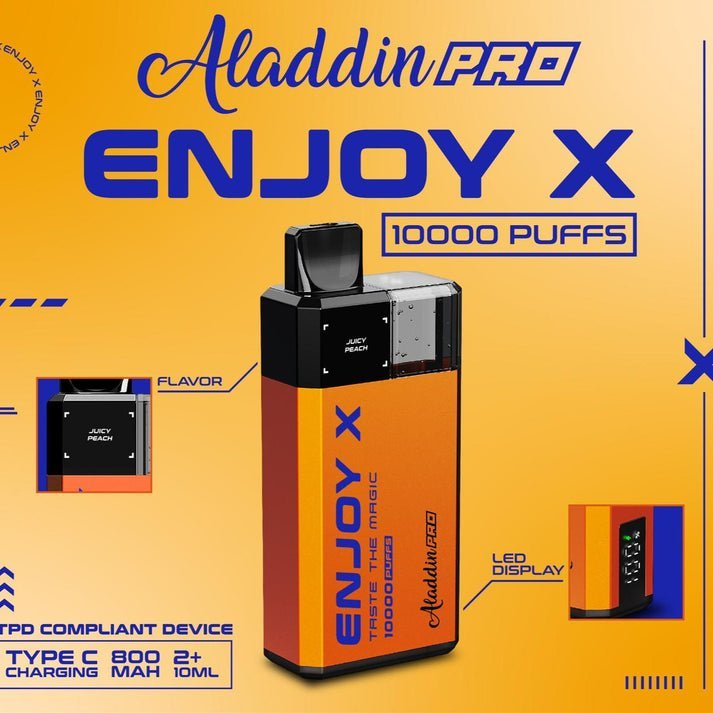 buy Aladdin Pro Enjoy X 10k Disposable Vape Box of 10 at Wolfvapes.co.uk