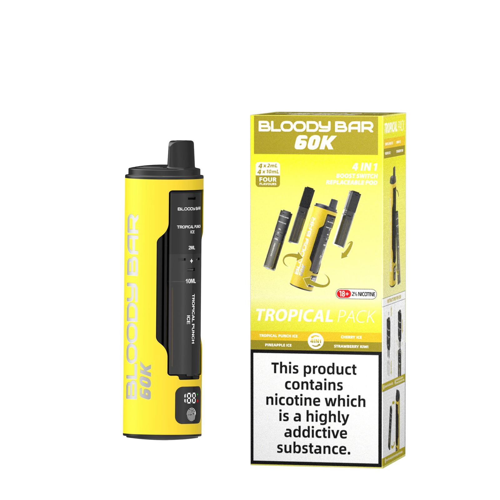 buy Bloody Bar 60k Prefilled 4 In 1 Pod Vape Kit Box of 5 at Wolfvapes.co.uk