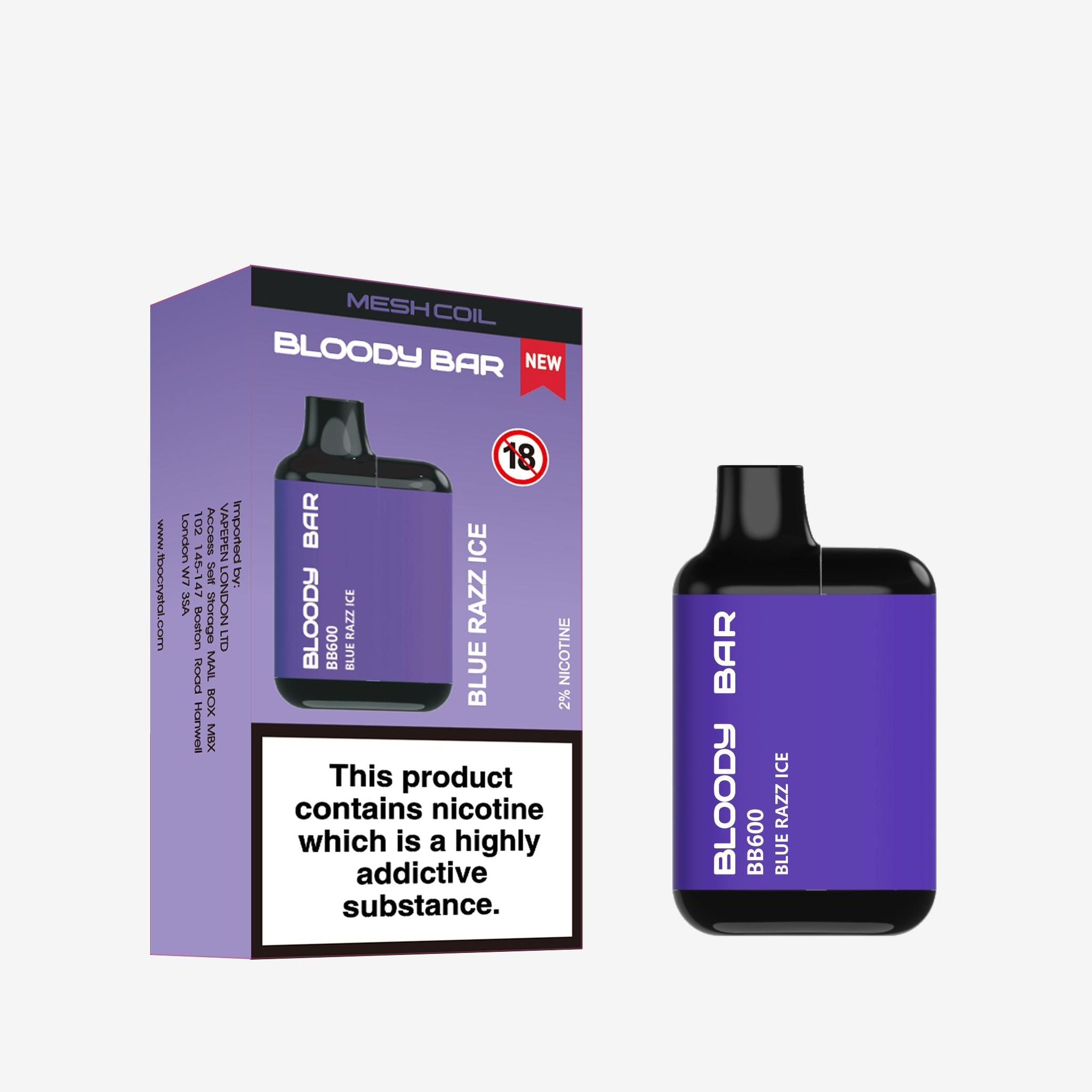 buy Bloody Bar BB600 Prefilled Pod Vape Pack of 10 at Wolfvapes.co.uk