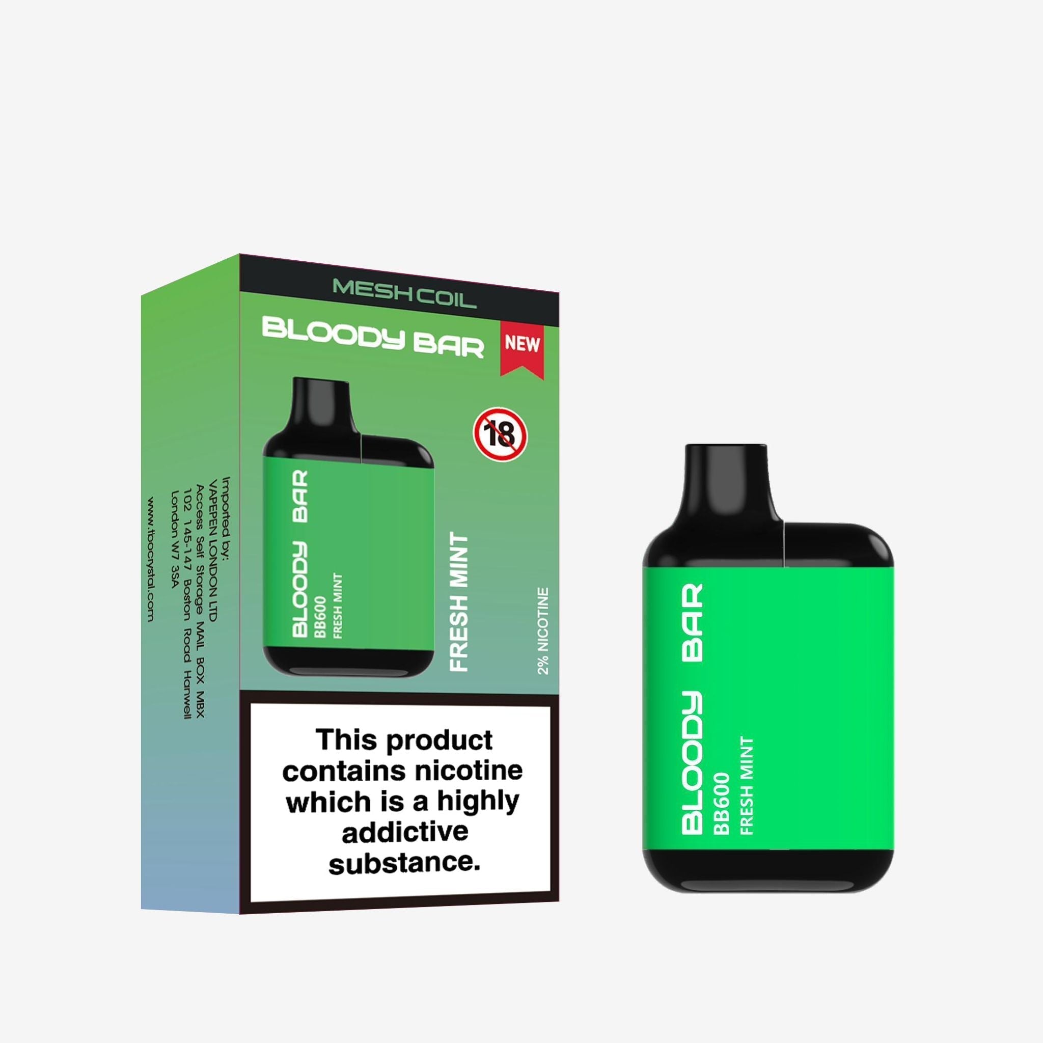 buy Bloody Bar BB600 Prefilled Pod Vape Pack of 10 at Wolfvapes.co.uk