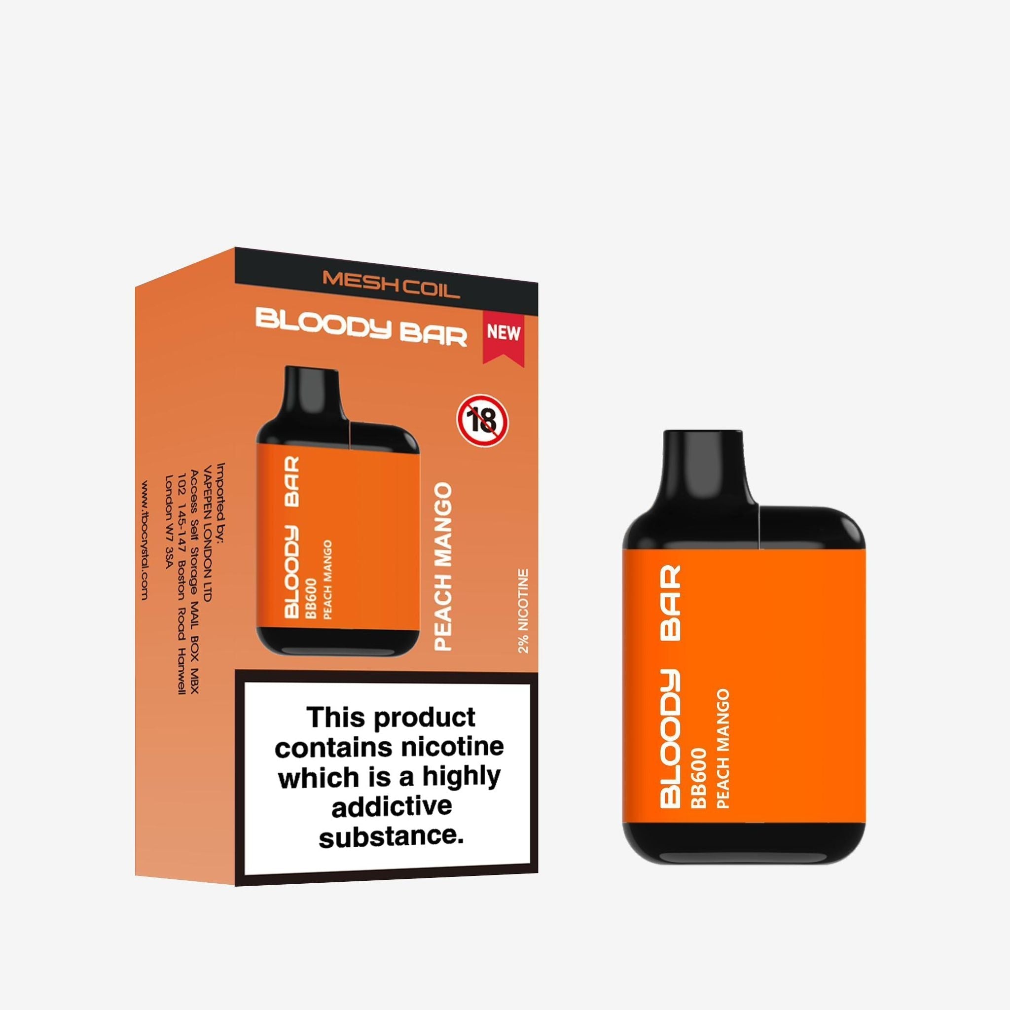 Bloody Bar BB600 Prefilled Pod Vape Pack of 10 Bloody Bar BB600 Prefilled Pod Vape Pack of 10