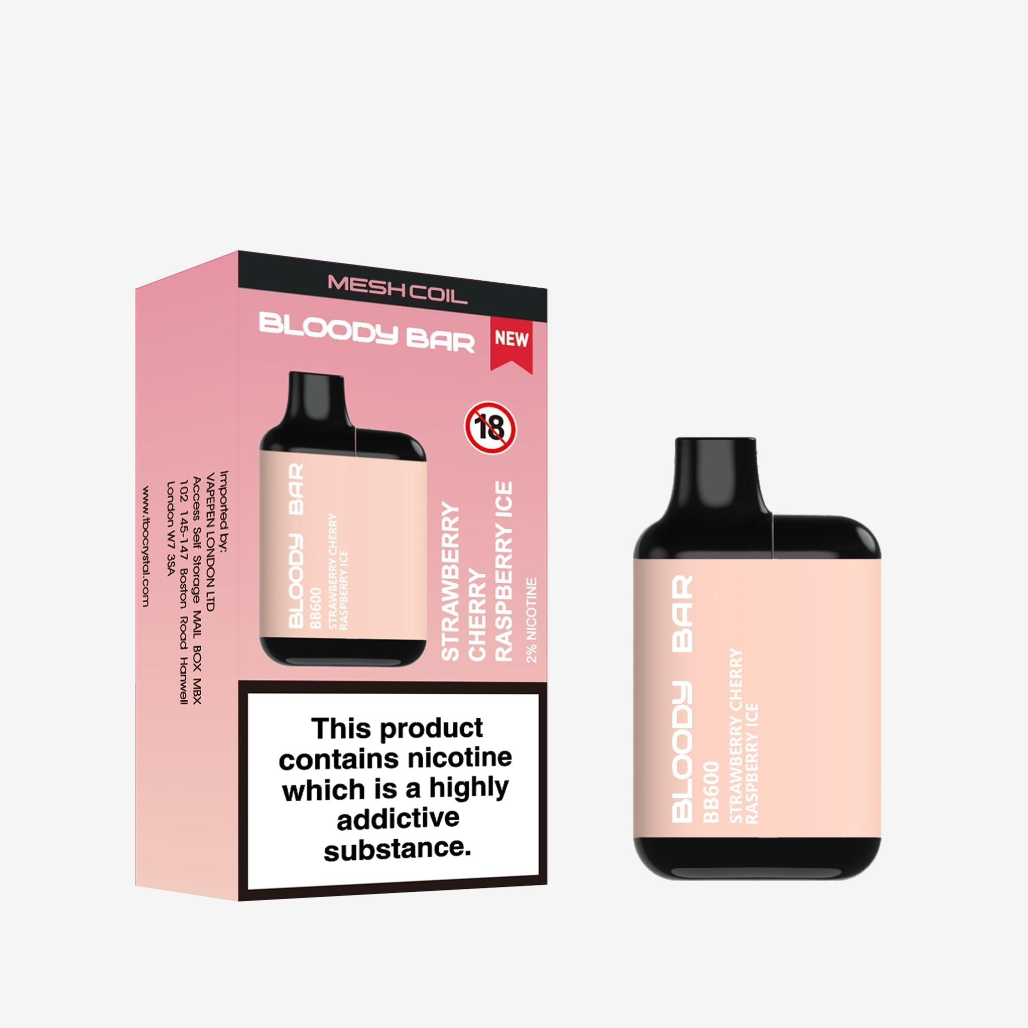 buy Bloody Bar BB600 Prefilled Pod Vape Pack of 10 at Wolfvapes.co.uk