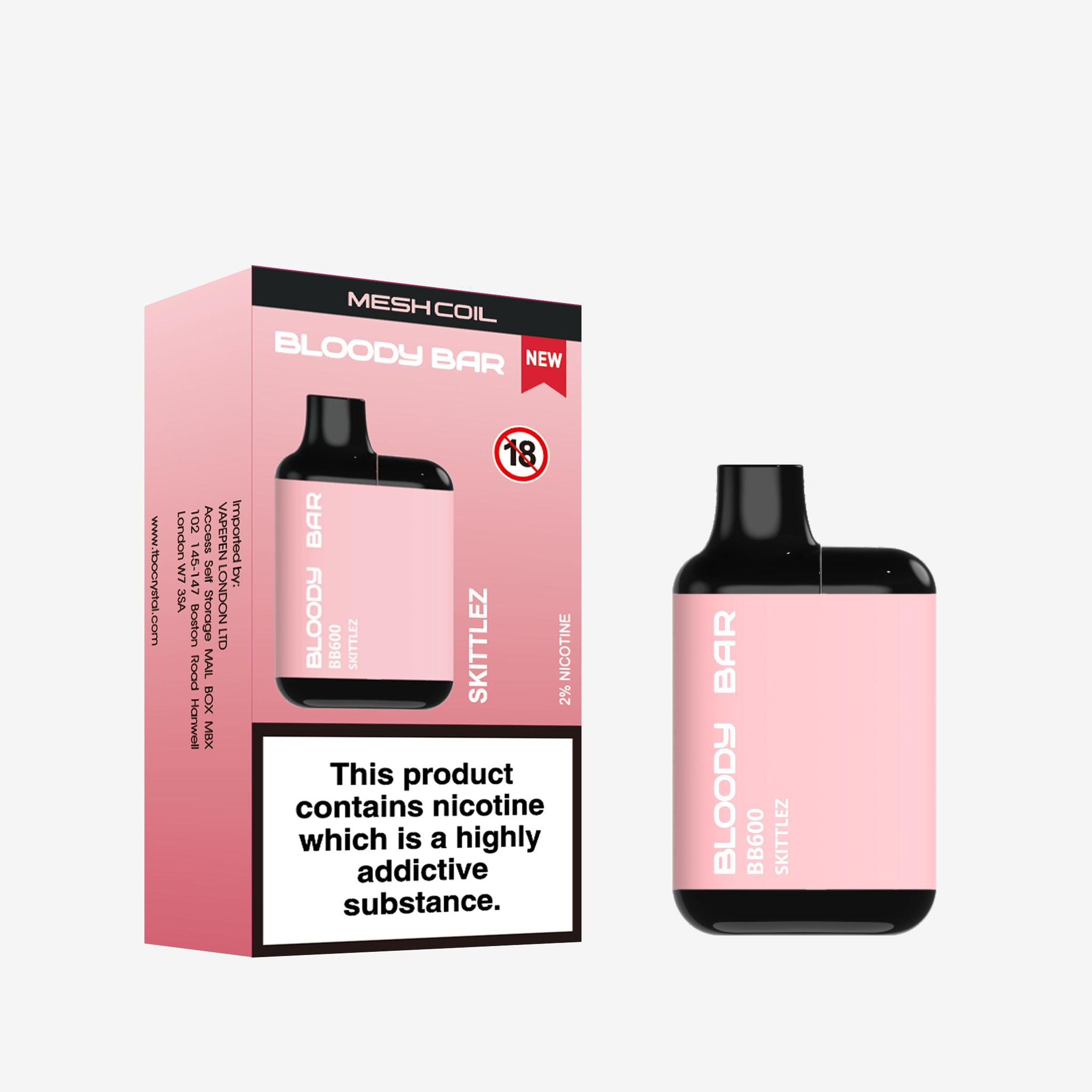 buy Bloody Bar BB600 Prefilled Pod Vape Pack of 10 at Wolfvapes.co.uk