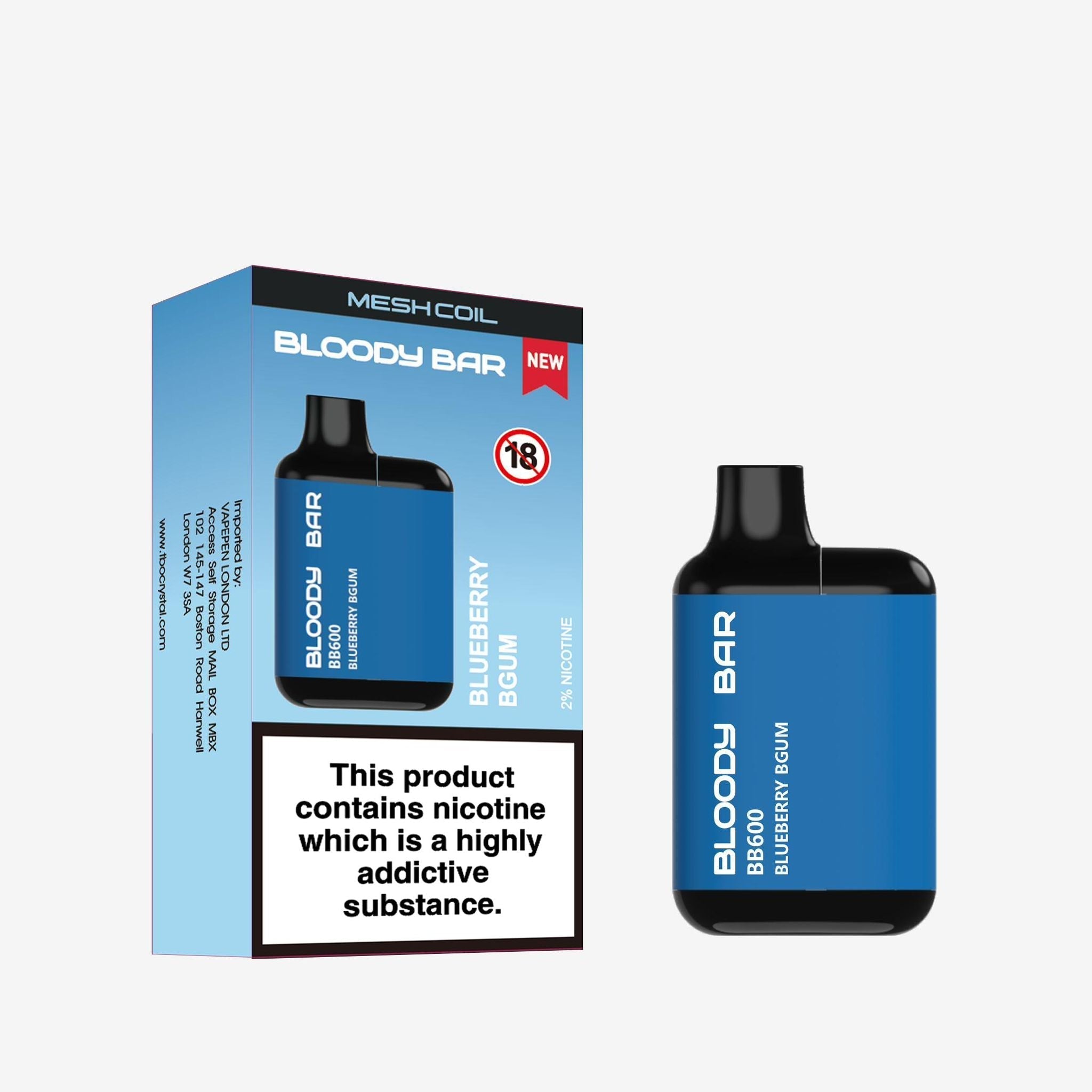 buy Bloody Bar BB600 Prefilled Pod Vape Pack of 10 at Wolfvapes.co.uk