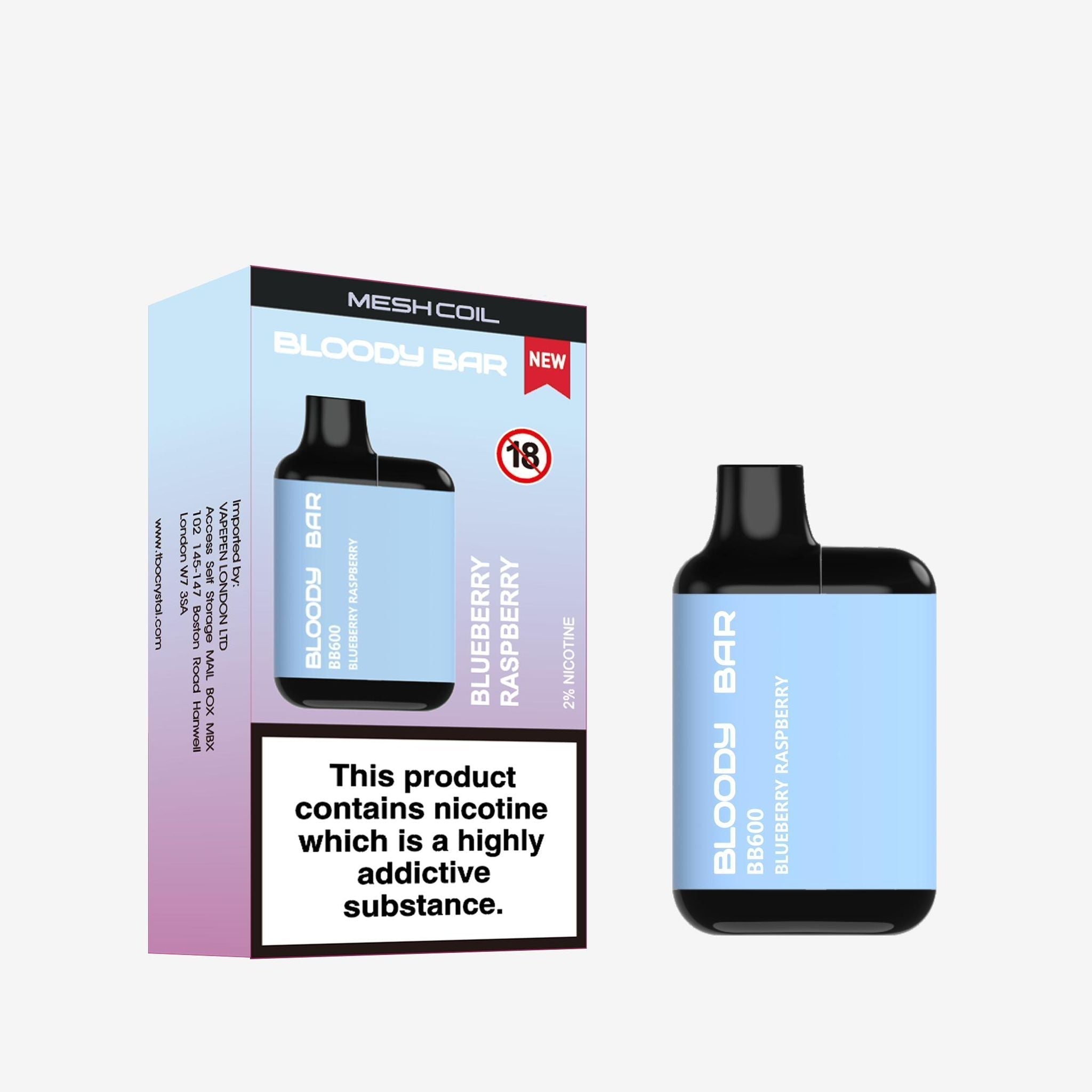 buy Bloody Bar BB600 Prefilled Pod Vape Pack of 10 at Wolfvapes.co.uk