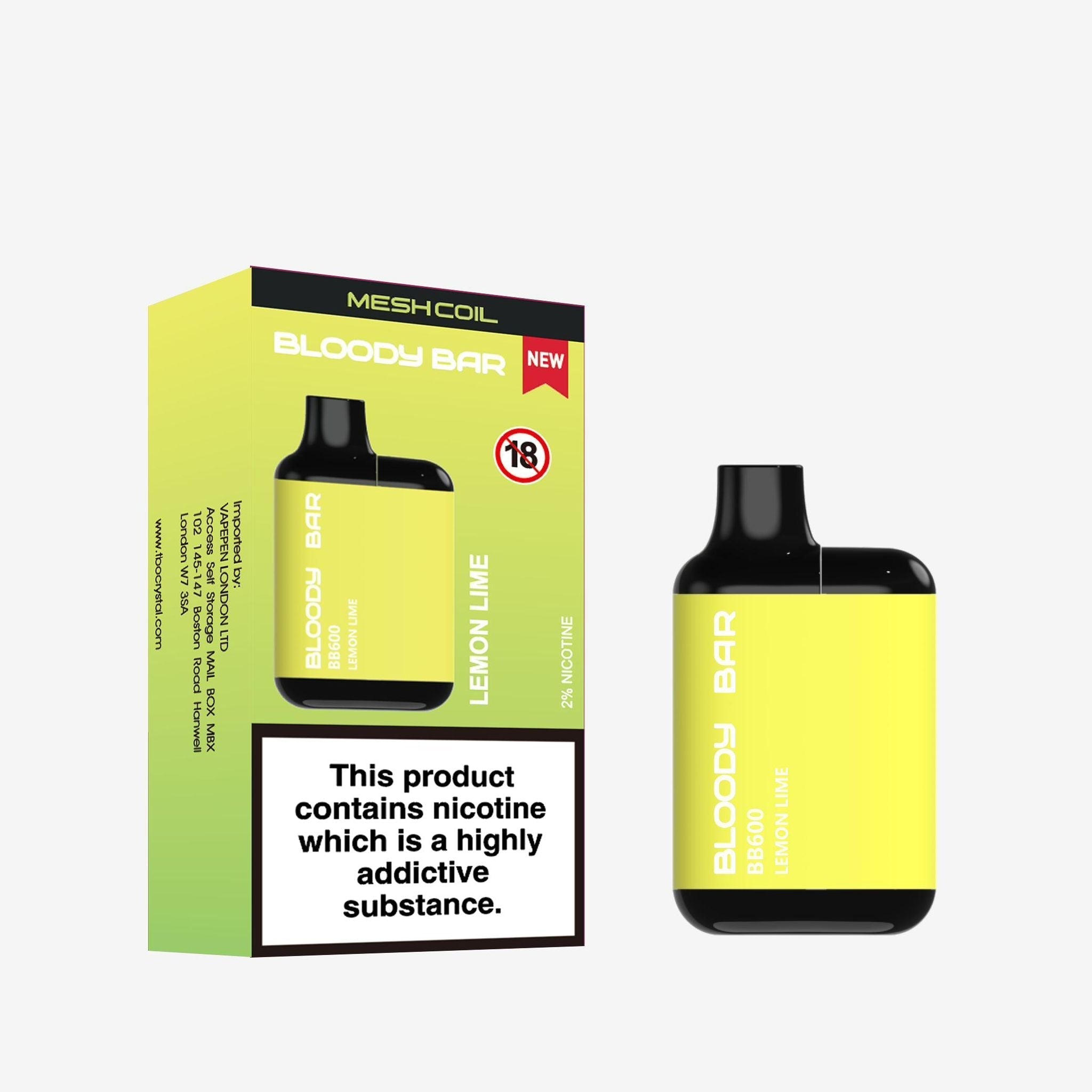 buy Bloody Bar BB600 Prefilled Pod Vape Pack of 10 at Wolfvapes.co.uk