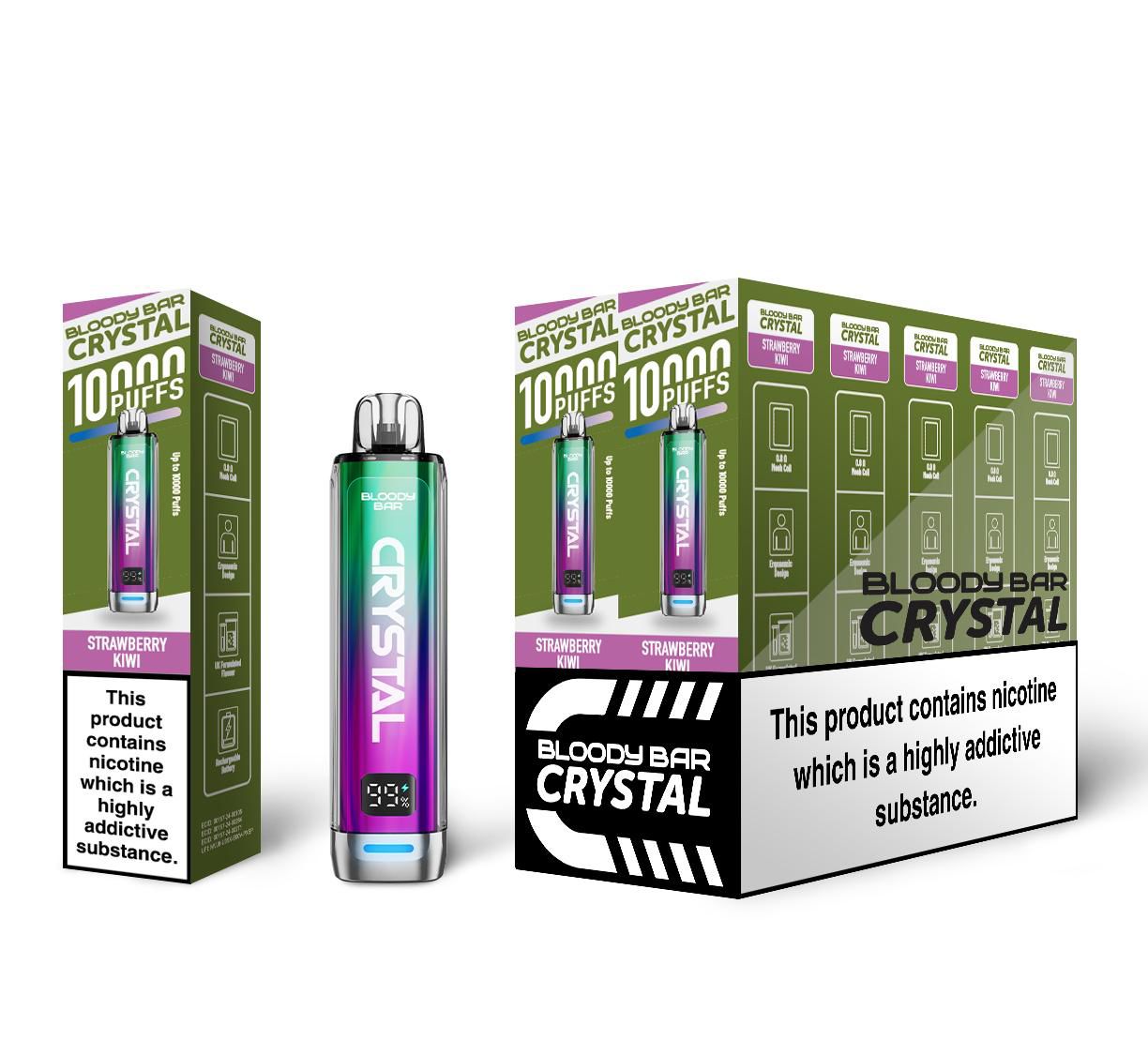 buy Bloody Bar Crystal 10k Disposable Vape Box of 5 at Wolfvapes.co.uk