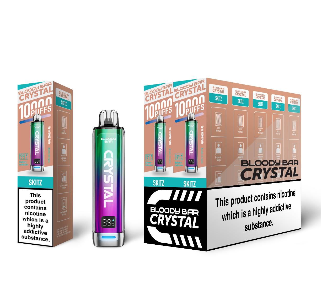 Bloody Bar Crystal 10k Prefilled Pod Vape Box of 5 Bloody Bar Crystal 10k Prefilled Pod Vape Box of 5