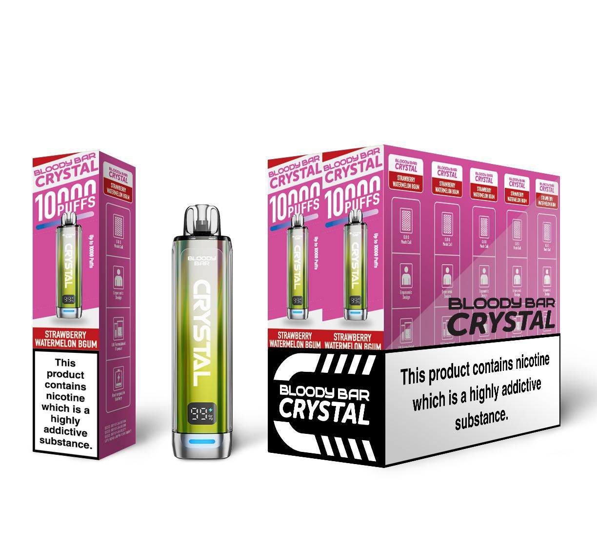 buy Bloody Bar Crystal 10k Disposable Vape Box of 5 at Wolfvapes.co.uk