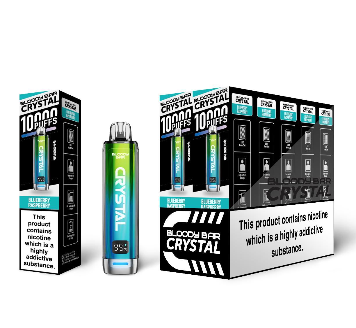 buy Bloody Bar Crystal 10k Disposable Vape Box of 5 at Wolfvapes.co.uk