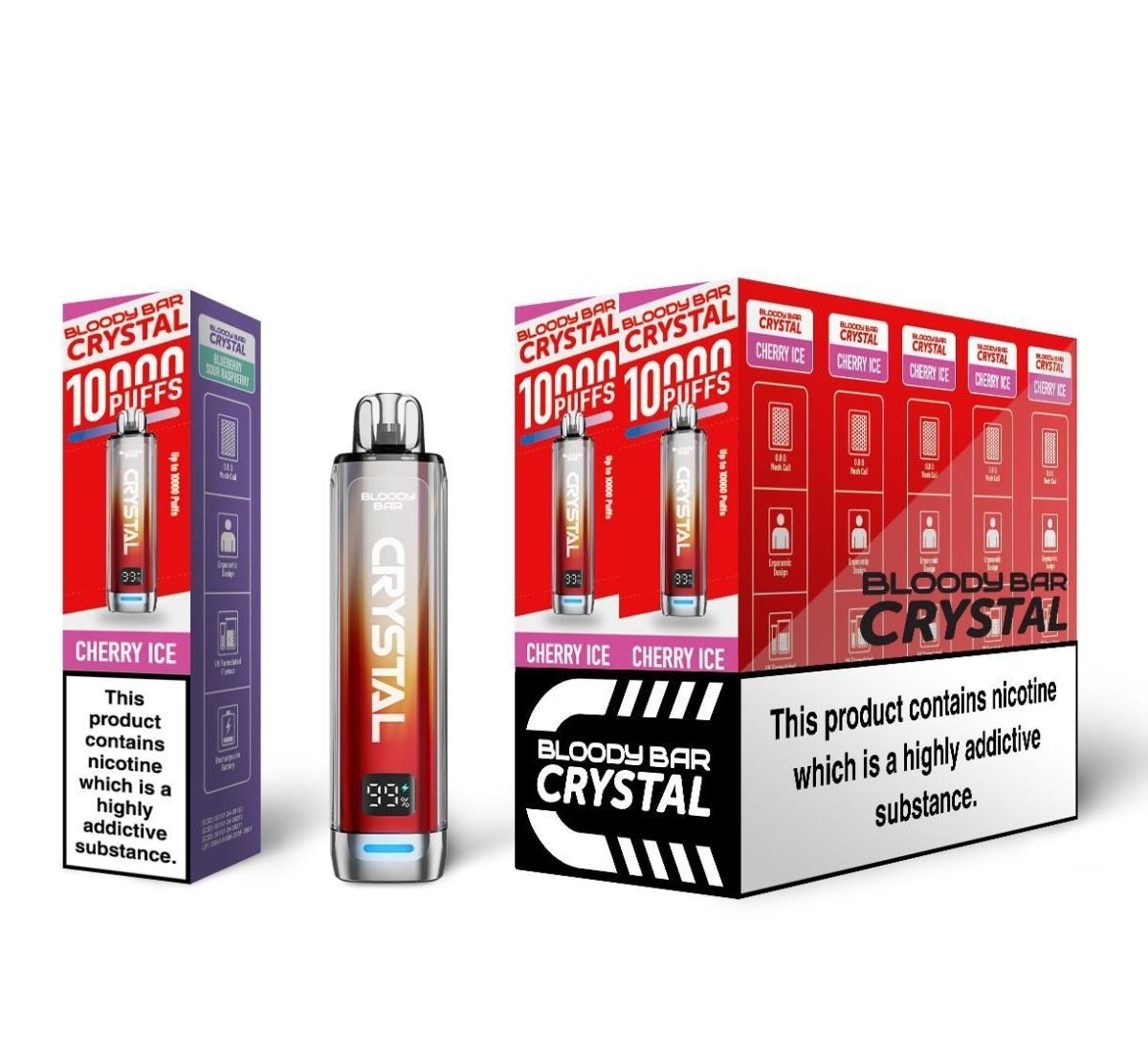 buy Bloody Bar Crystal 10k Disposable Vape Pack of 10 at Wolfvapes.co.uk