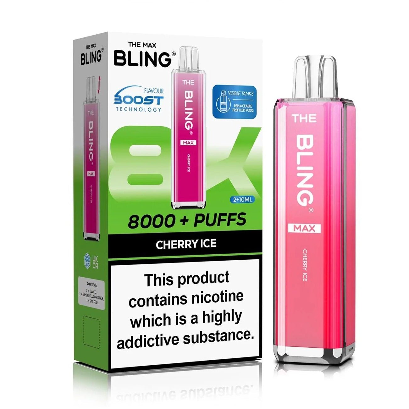 buy Crystal Bling Max 8000 Prefilled Pod Kit Box of 5 at Wolfvapes.co.uk