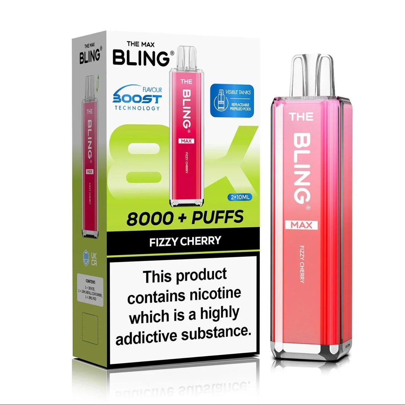 buy Crystal Bling Max 8000 Prefilled Pod Kit Box of 5 at Wolfvapes.co.uk