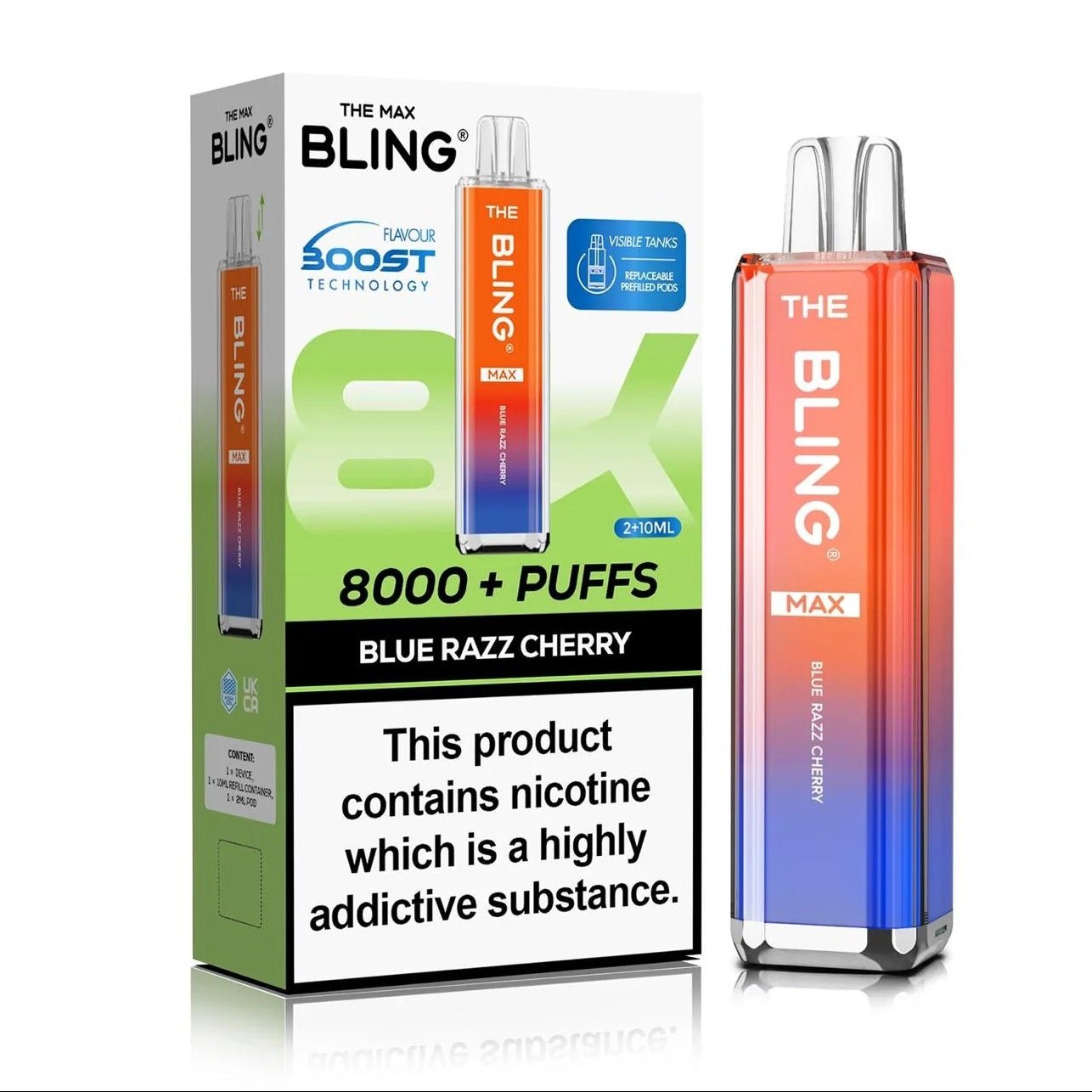 buy Crystal Bling Max 8000 Prefilled Pod Kit Box of 5 at Wolfvapes.co.uk