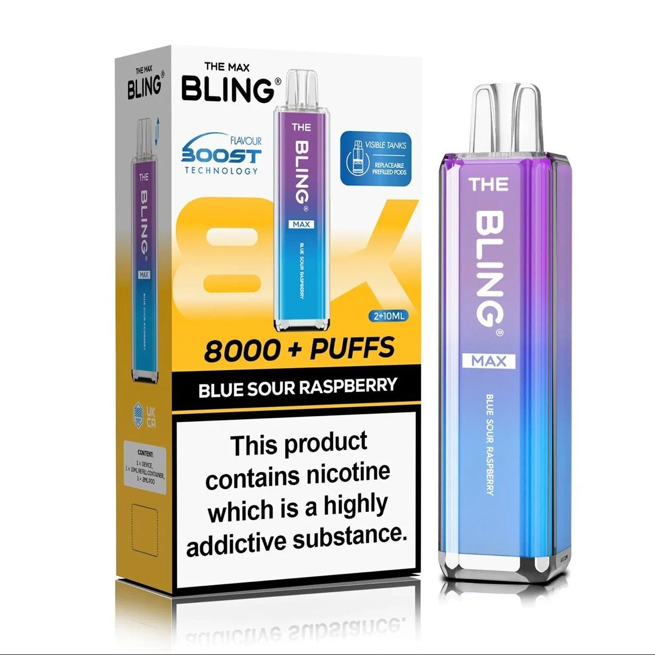 buy Crystal Bling Max 8000 Prefilled Pod Kit Box of 5 at Wolfvapes.co.uk