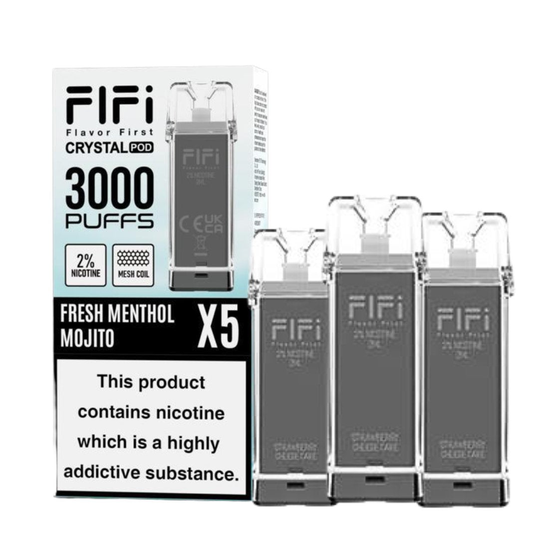 buy Crystal FIFI 3000 Puffs 5 in 1 Replacement Pods at Wolfvapes.co.uk