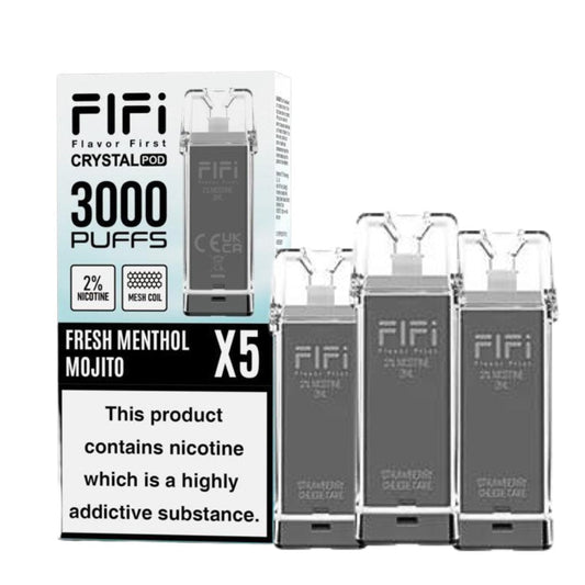 buy Crystal FIFI 3000 Puffs 5 in 1 Replacement Pods at Wolfvapes.co.uk