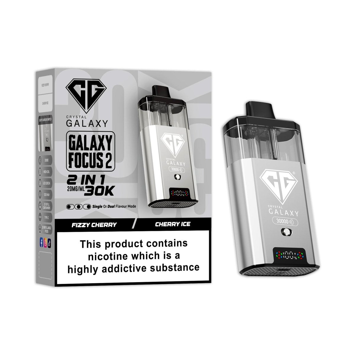 buy Crystal Galaxy Focus 2 Prefilled 2 in 1 Pod Kit at Wolfvapes.co.uk