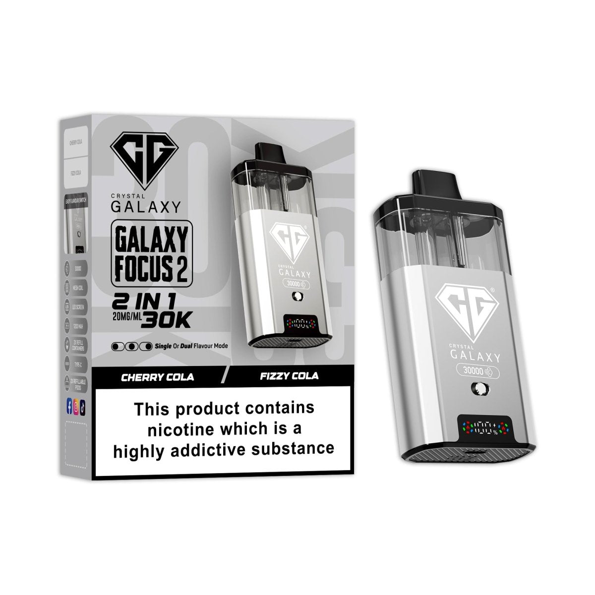 buy Crystal Galaxy Focus 2 Prefilled 2 in 1 Pod Kit at Wolfvapes.co.uk