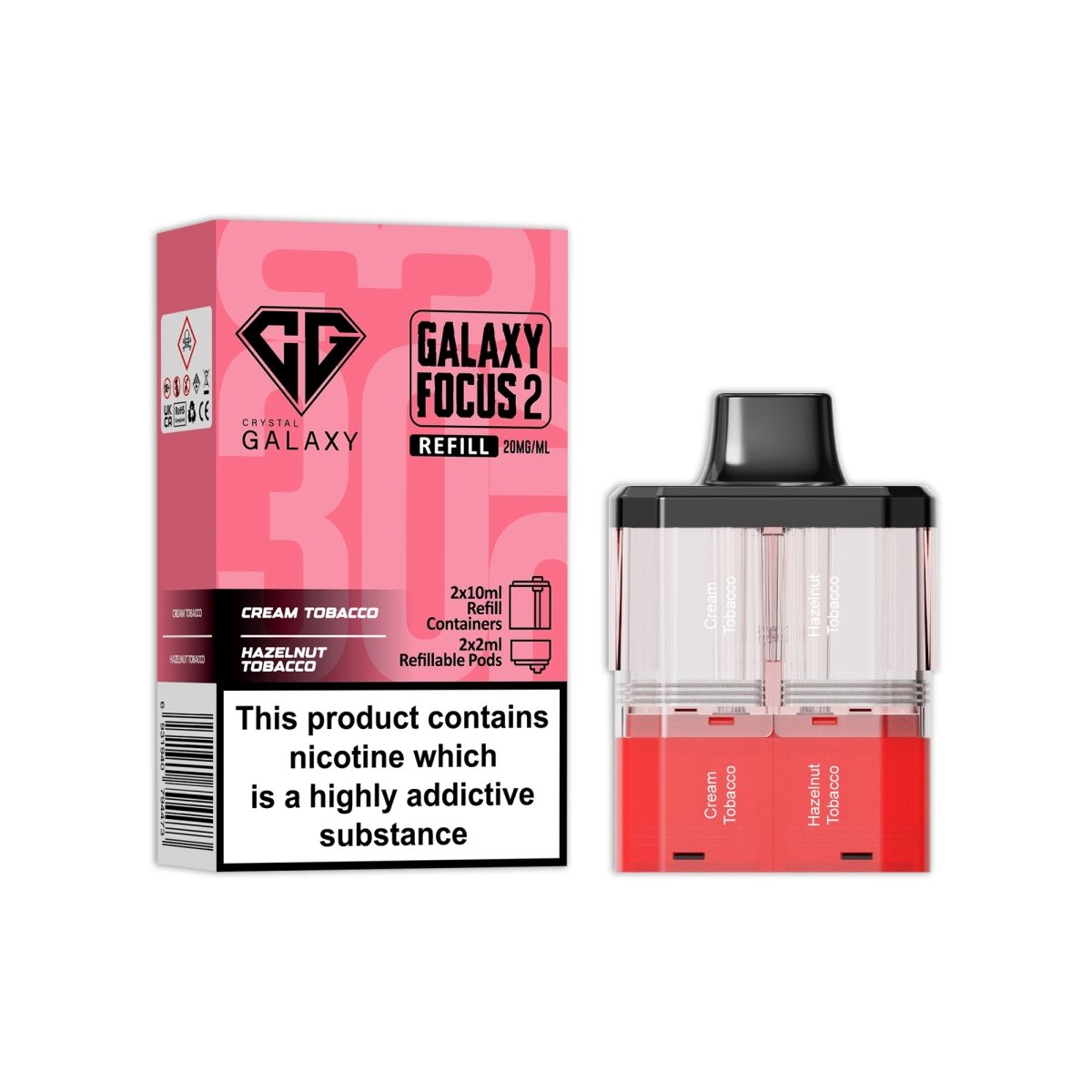 buy Crystal Galaxy Focus 2 Replacement Pods Pack of 5 at Wolfvapes.co.uk