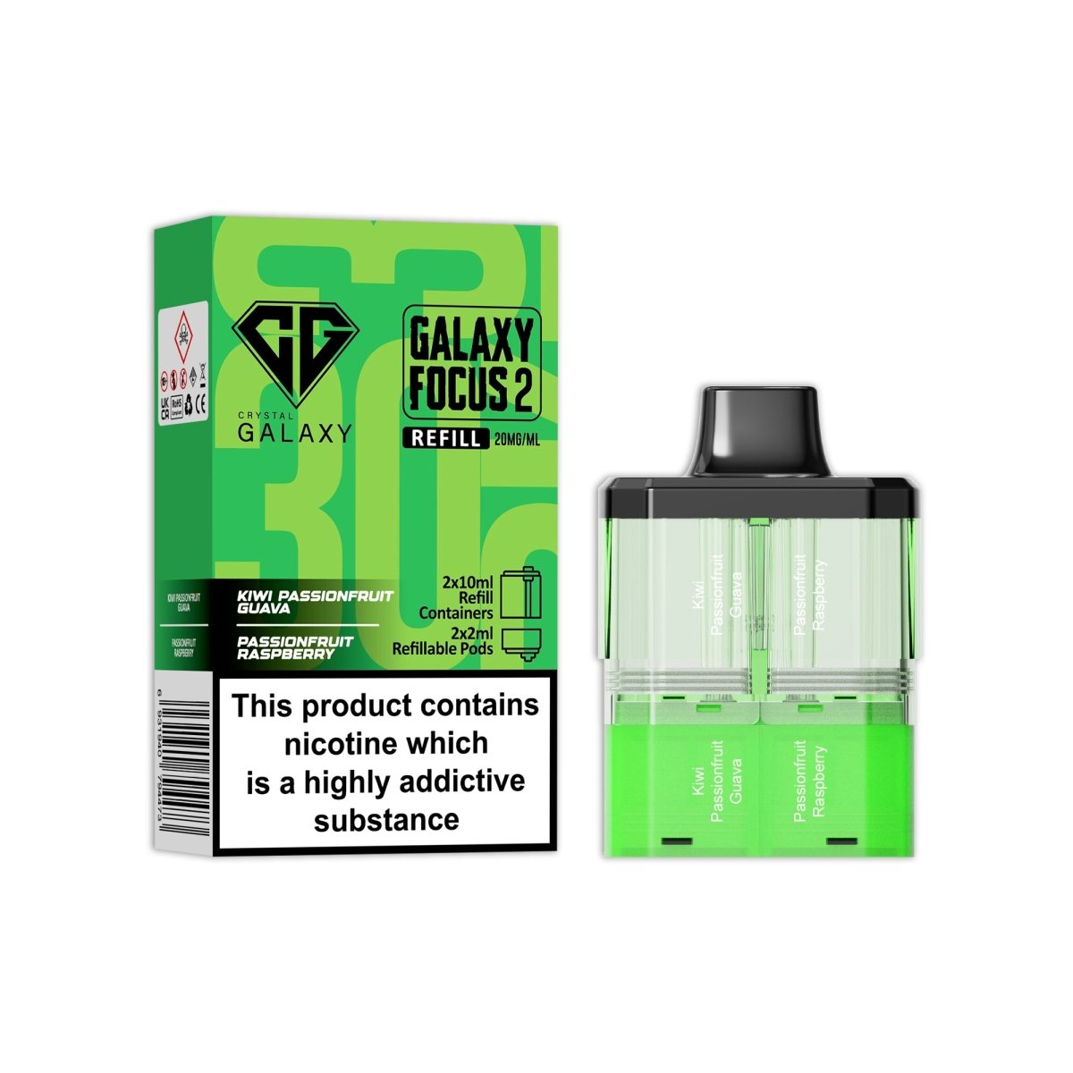 buy Crystal Galaxy Focus 2 Replacement Pods Pack of 5 at Wolfvapes.co.uk