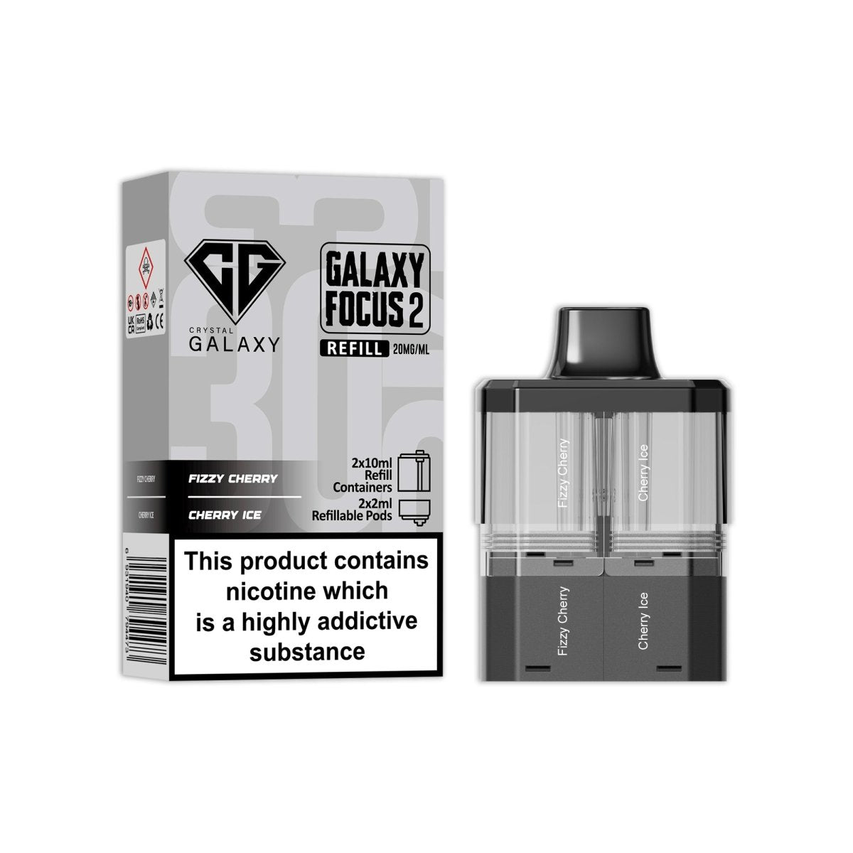 buy Crystal Galaxy Focus 2 Replacement Pods Pack of 5 at Wolfvapes.co.uk