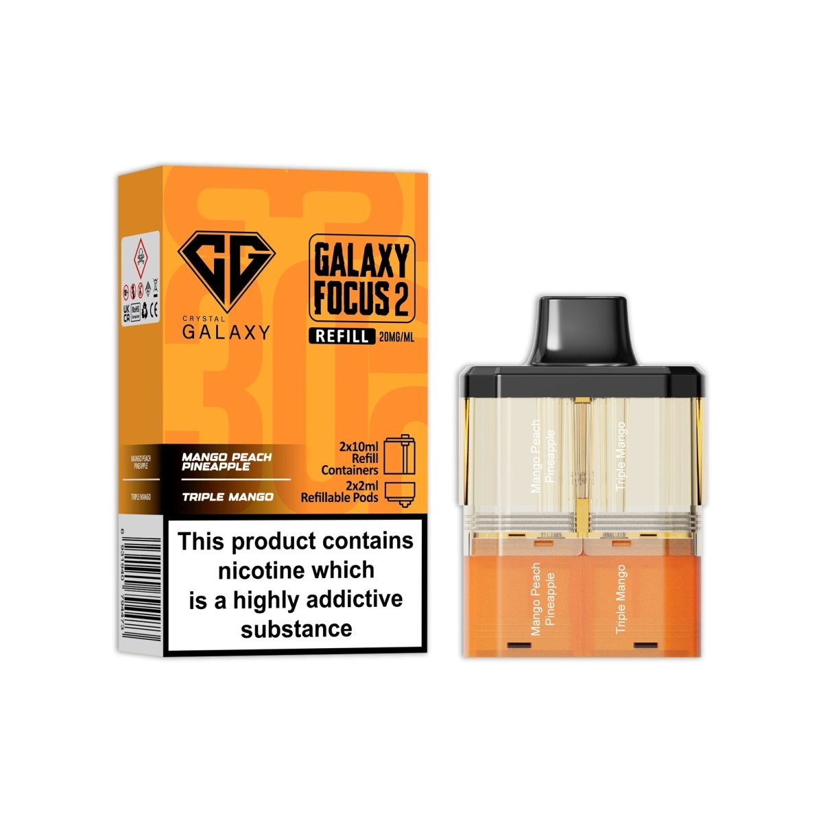 buy Crystal Galaxy Focus 2 Replacement Pods Pack of 5 at Wolfvapes.co.uk