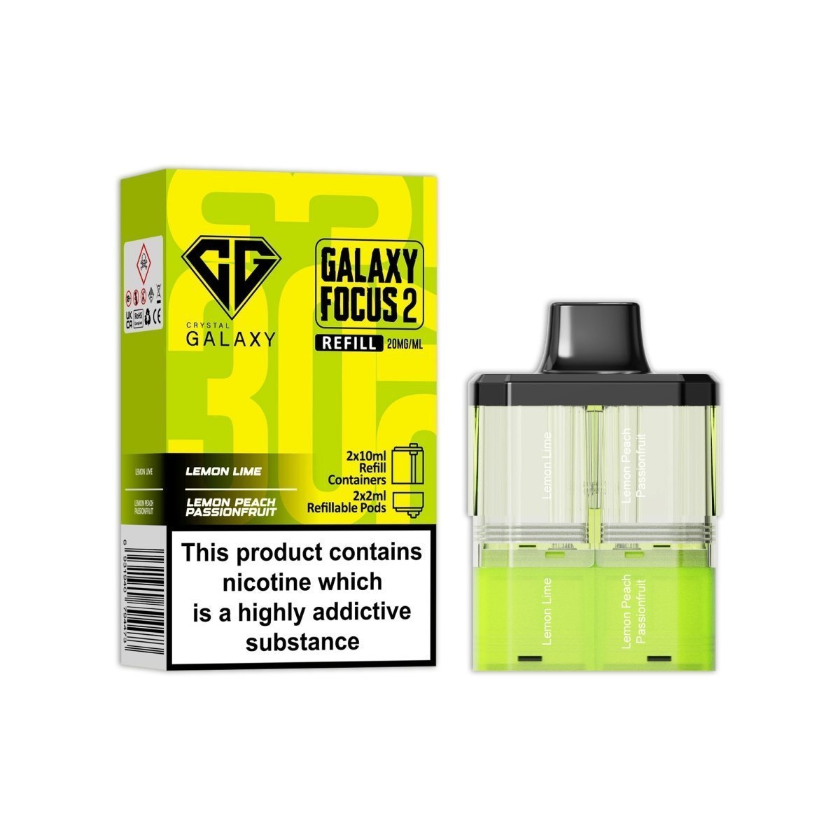 buy Crystal Galaxy Focus 2 Replacement Pods Pack of 5 at Wolfvapes.co.uk
