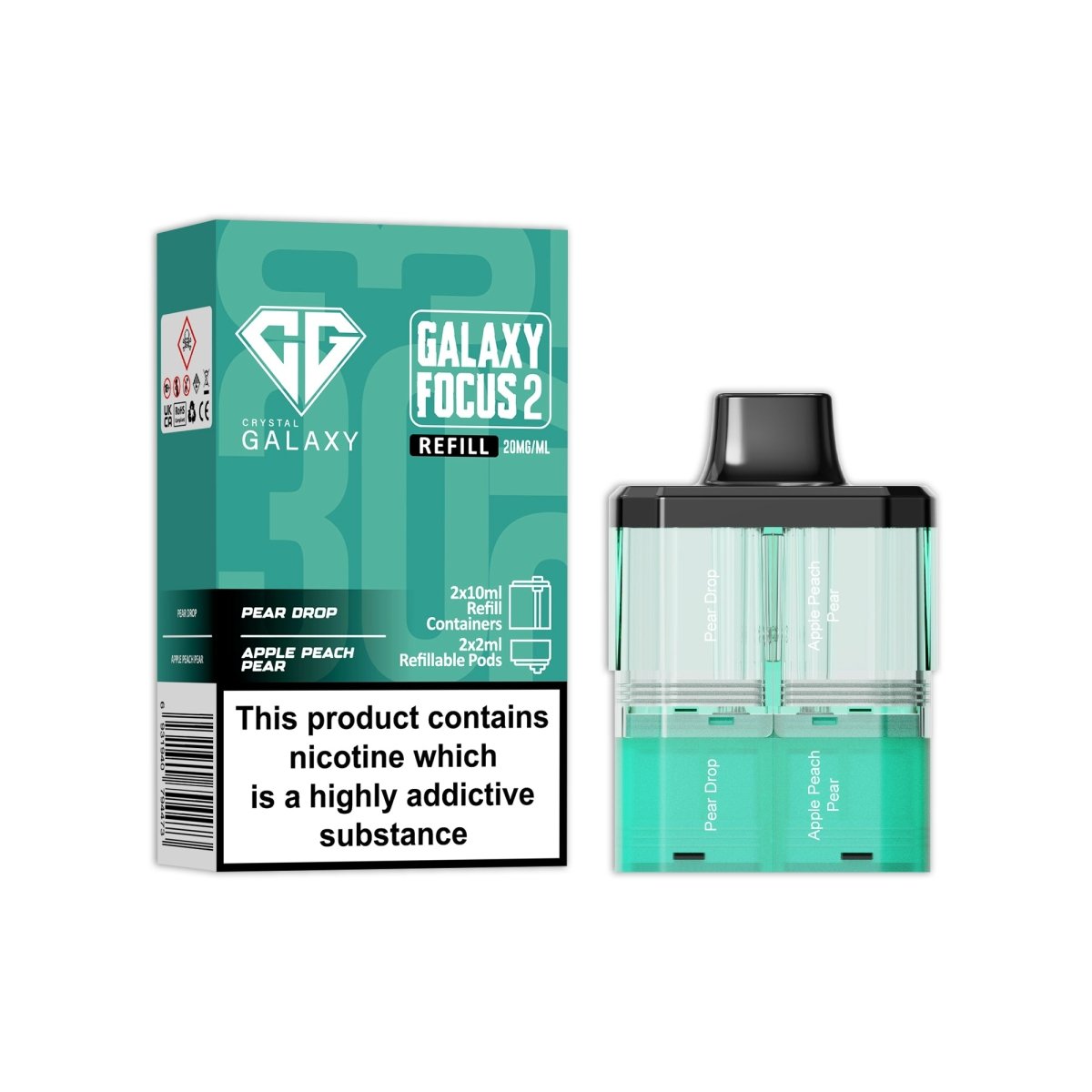 buy Crystal Galaxy Focus 2 Replacement Pods Pack of 5 at Wolfvapes.co.uk