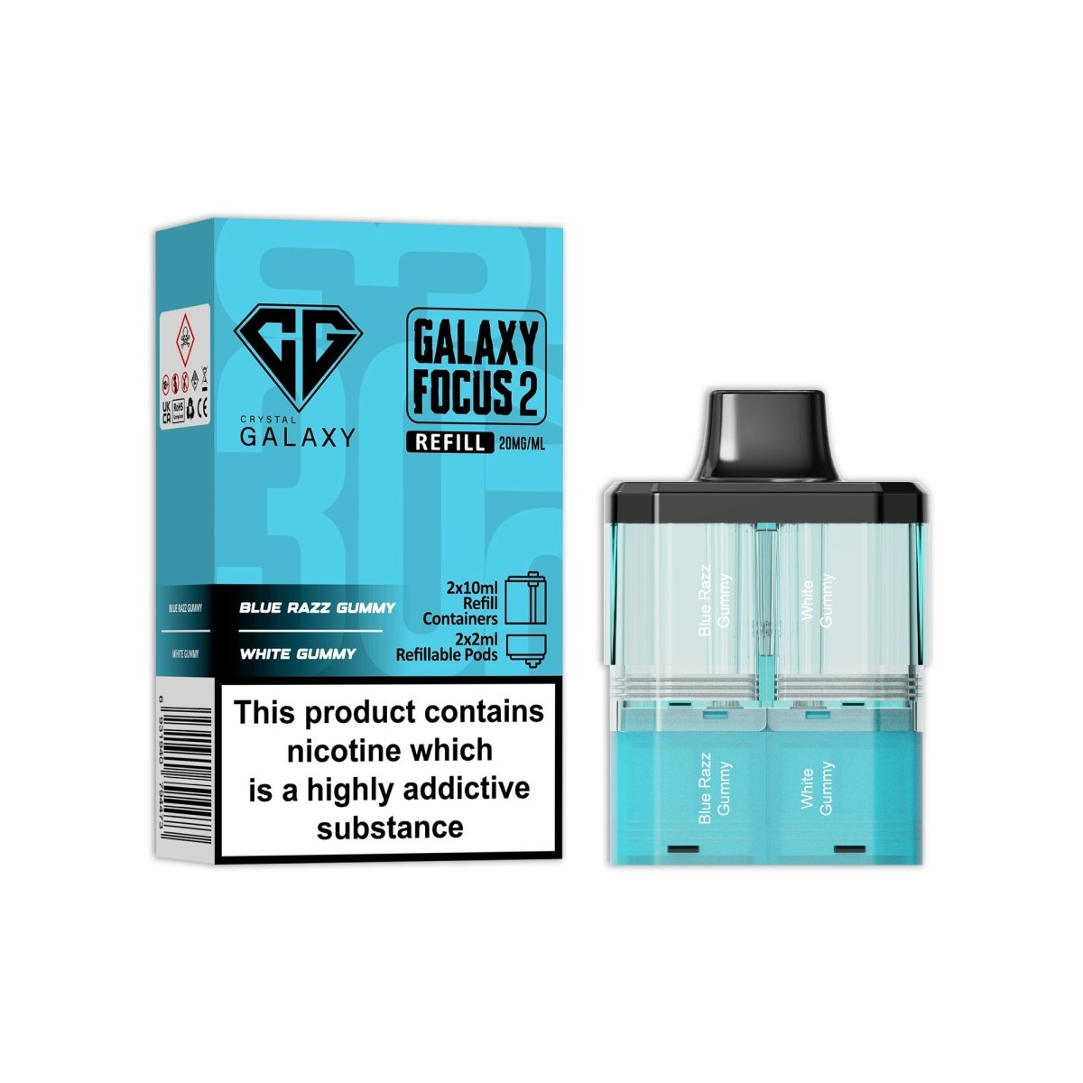 buy Crystal Galaxy Focus 2 Replacement Pods Pack of 5 at Wolfvapes.co.uk