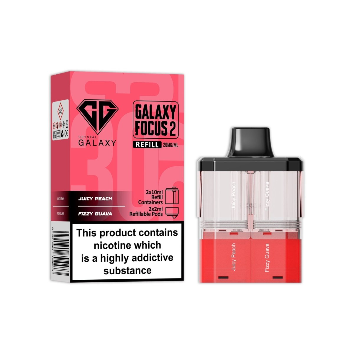 buy Crystal Galaxy Focus 2 Replacement Pods Pack of 5 at Wolfvapes.co.uk
