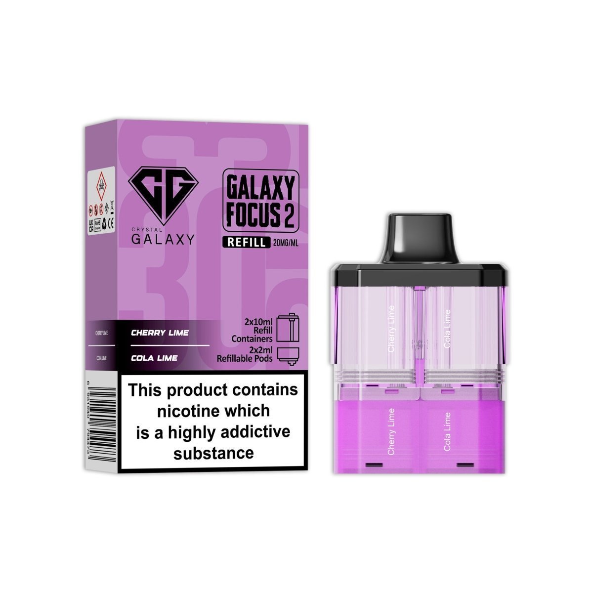buy Crystal Galaxy Focus 2 Replacement Pods Pack of 5 at Wolfvapes.co.uk