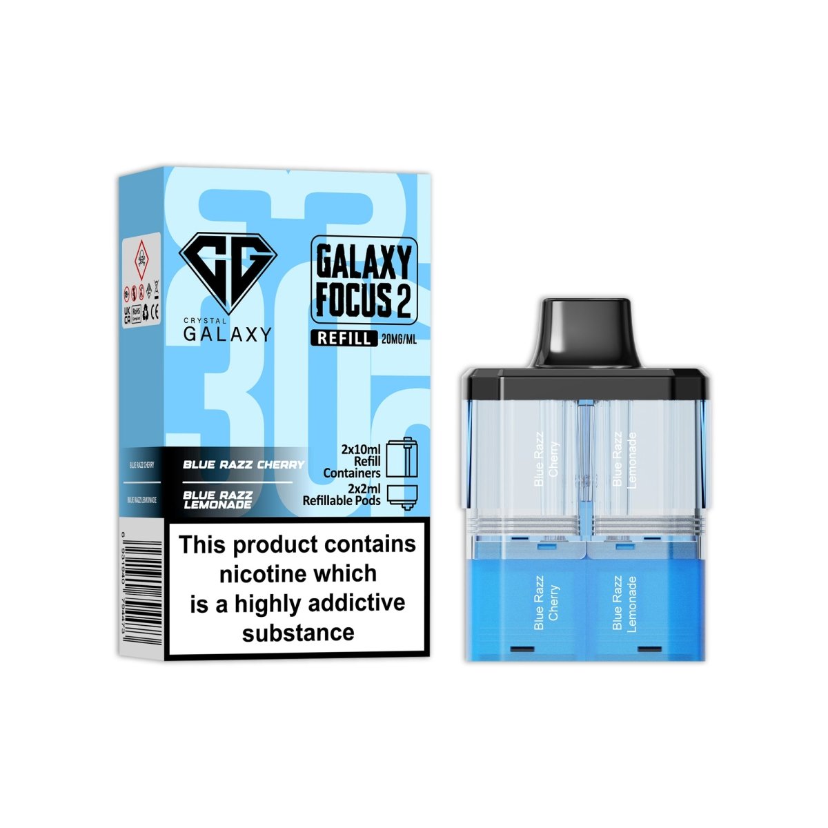buy Crystal Galaxy Focus 2 Replacement Pods Pack of 5 at Wolfvapes.co.uk