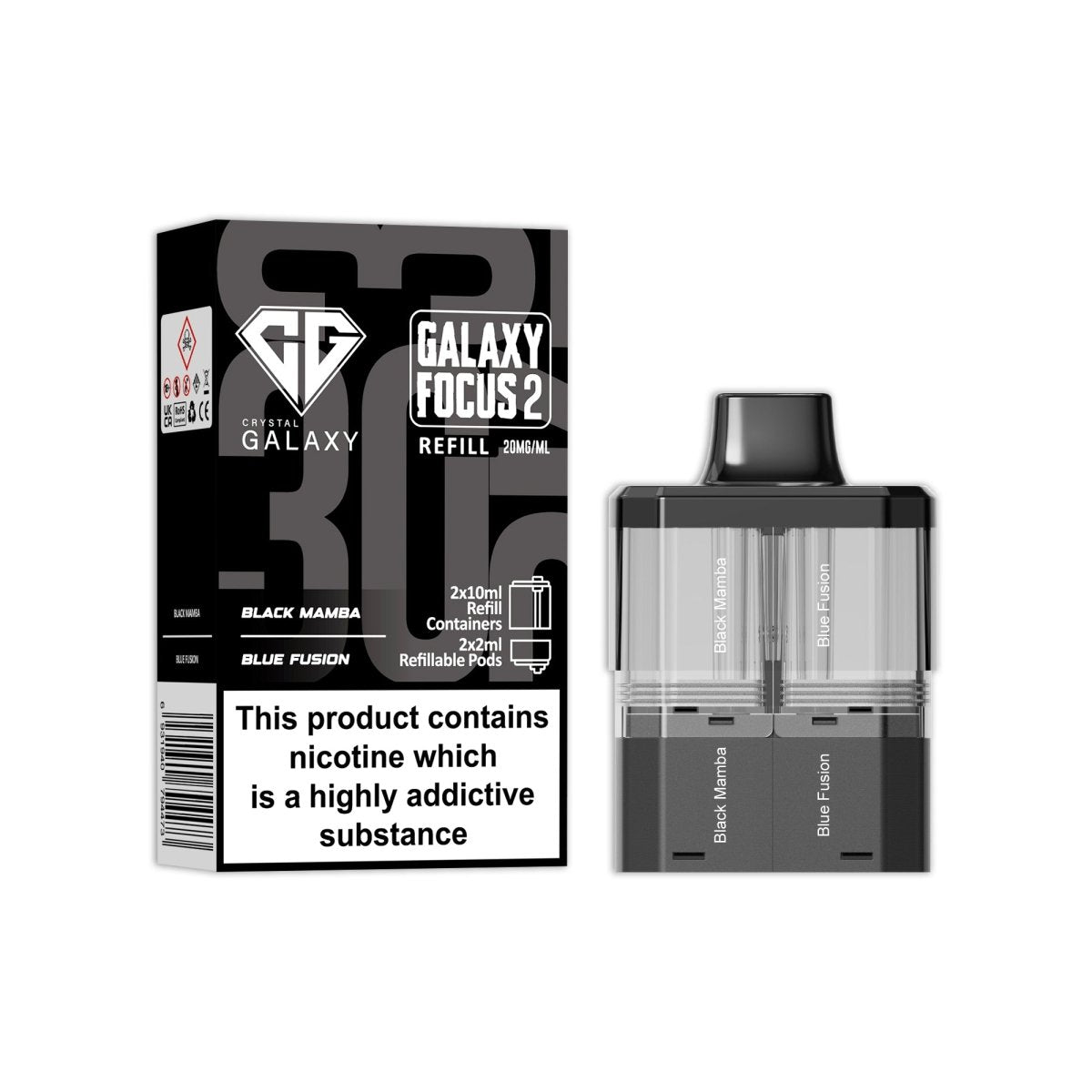 buy Crystal Galaxy Focus 2 Replacement Pods Pack of 5 at Wolfvapes.co.uk