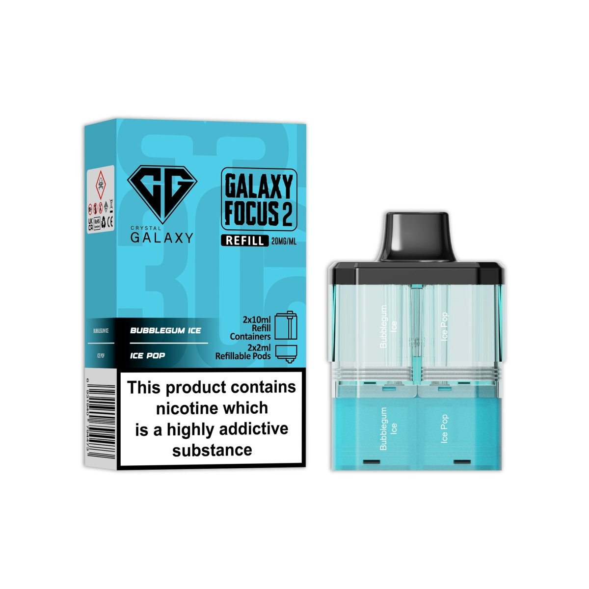 buy Crystal Galaxy Focus 2 Replacement Pods Pack of 5 at Wolfvapes.co.uk