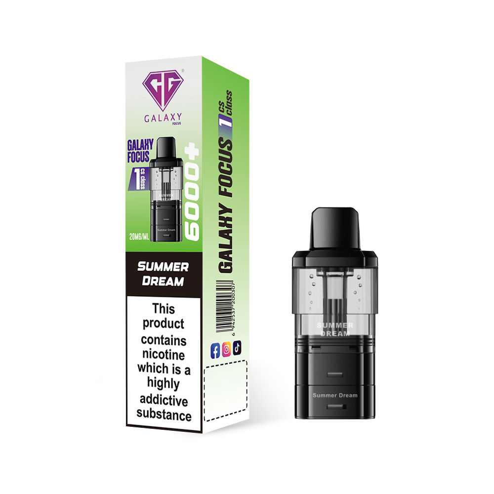 buy Crystal Galaxy Focus 6000 Refill Pods Pack of 5 at Wolfvapes.co.uk