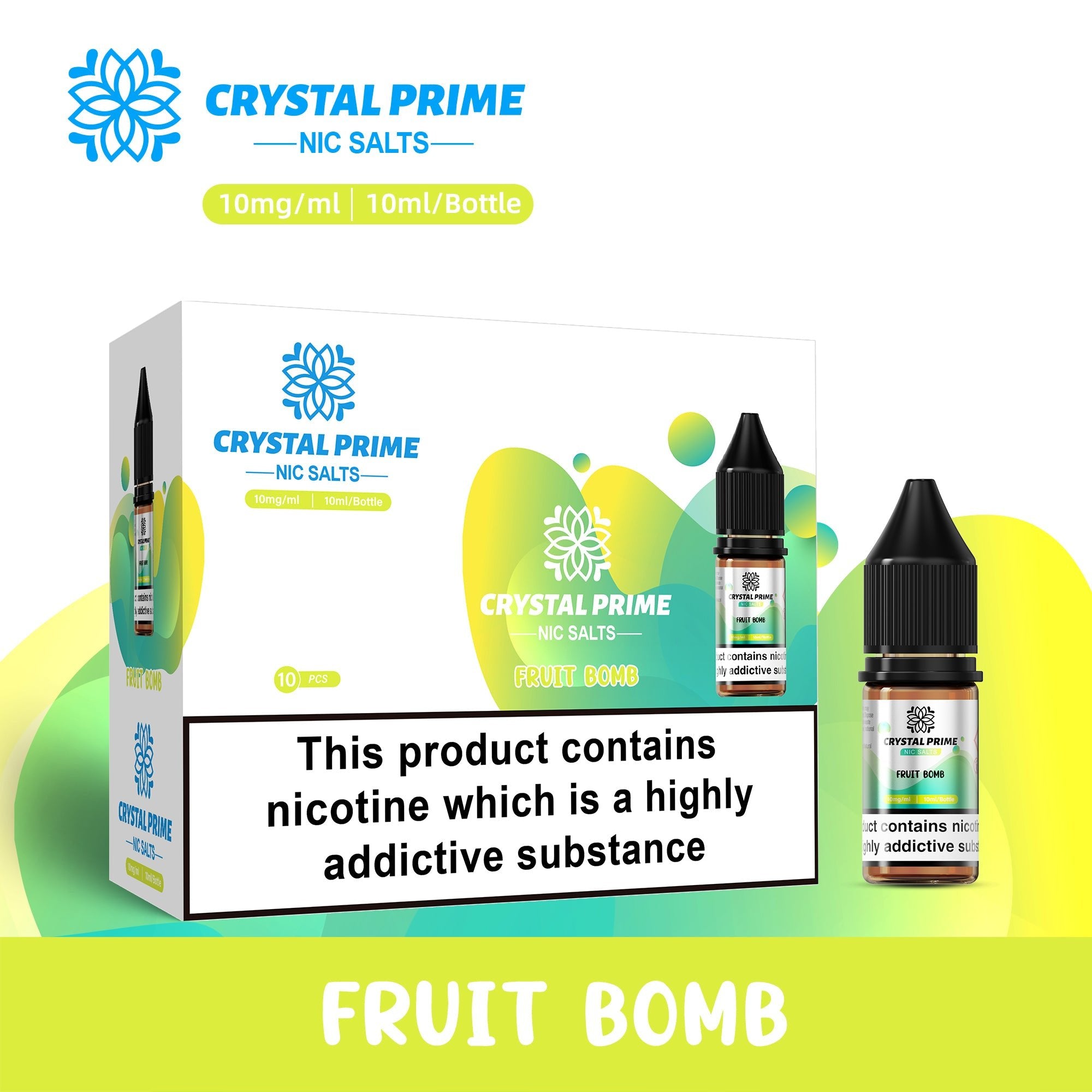 Crystal Prime 7000 Nic Salts  10ml Flavourful E-Liquid