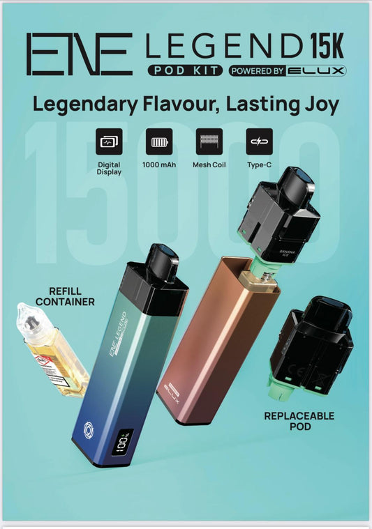 buy Elux ENE Legend 15k Kit Pack of 5 at Wolfvapes.co.uk