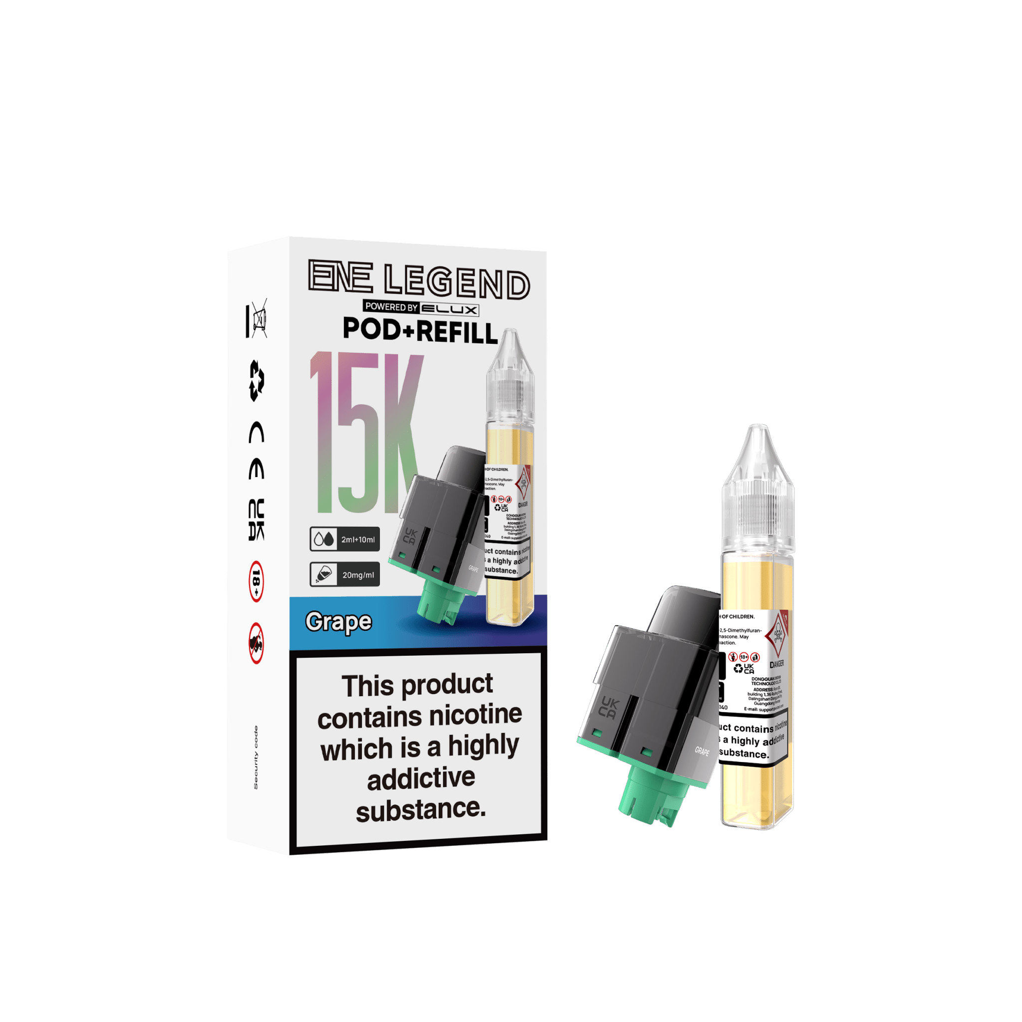 buy Elux ENE Legend 15k Replacement Pods Pack of 5 at Wolfvapes.co.uk