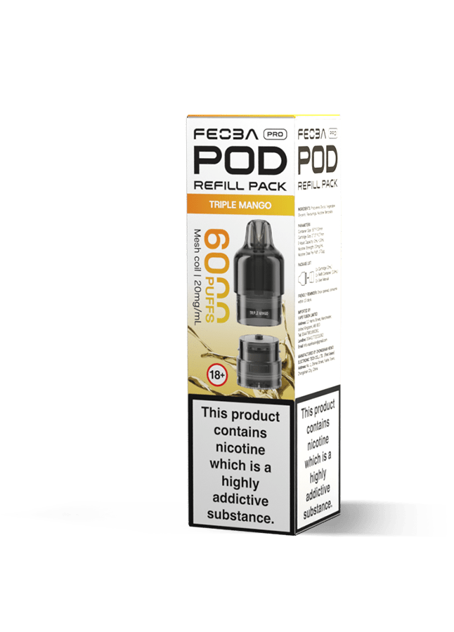 buy Feoba Pro 6000 Replacement Pods Box of 5 at Wolfvapes.co.uk