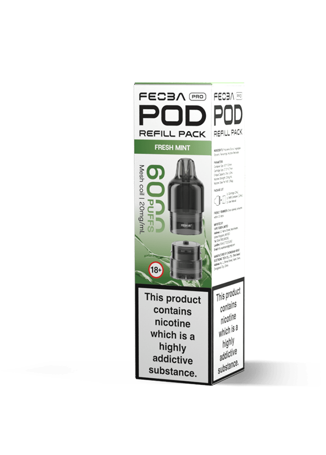 buy Feoba Pro 6000 Replacement Pods Box of 5 at Wolfvapes.co.uk