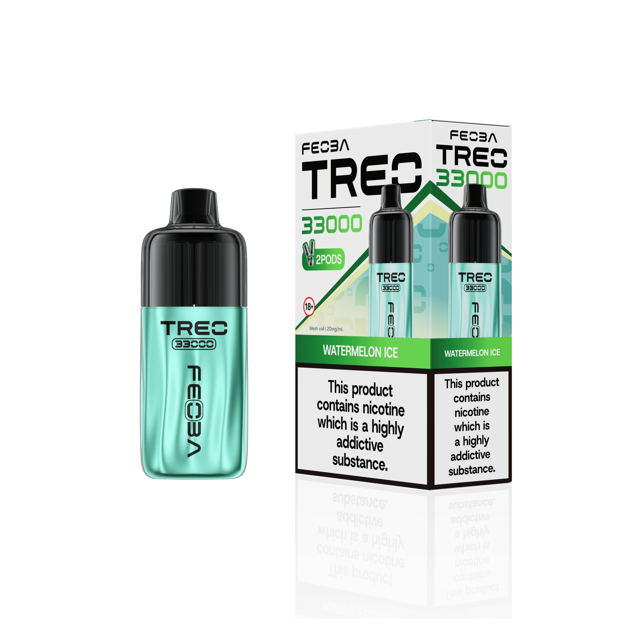 buy Feoba Treo 33k Prefilled Pod Vape Kit Box of 6 at Wolfvapes.co.uk