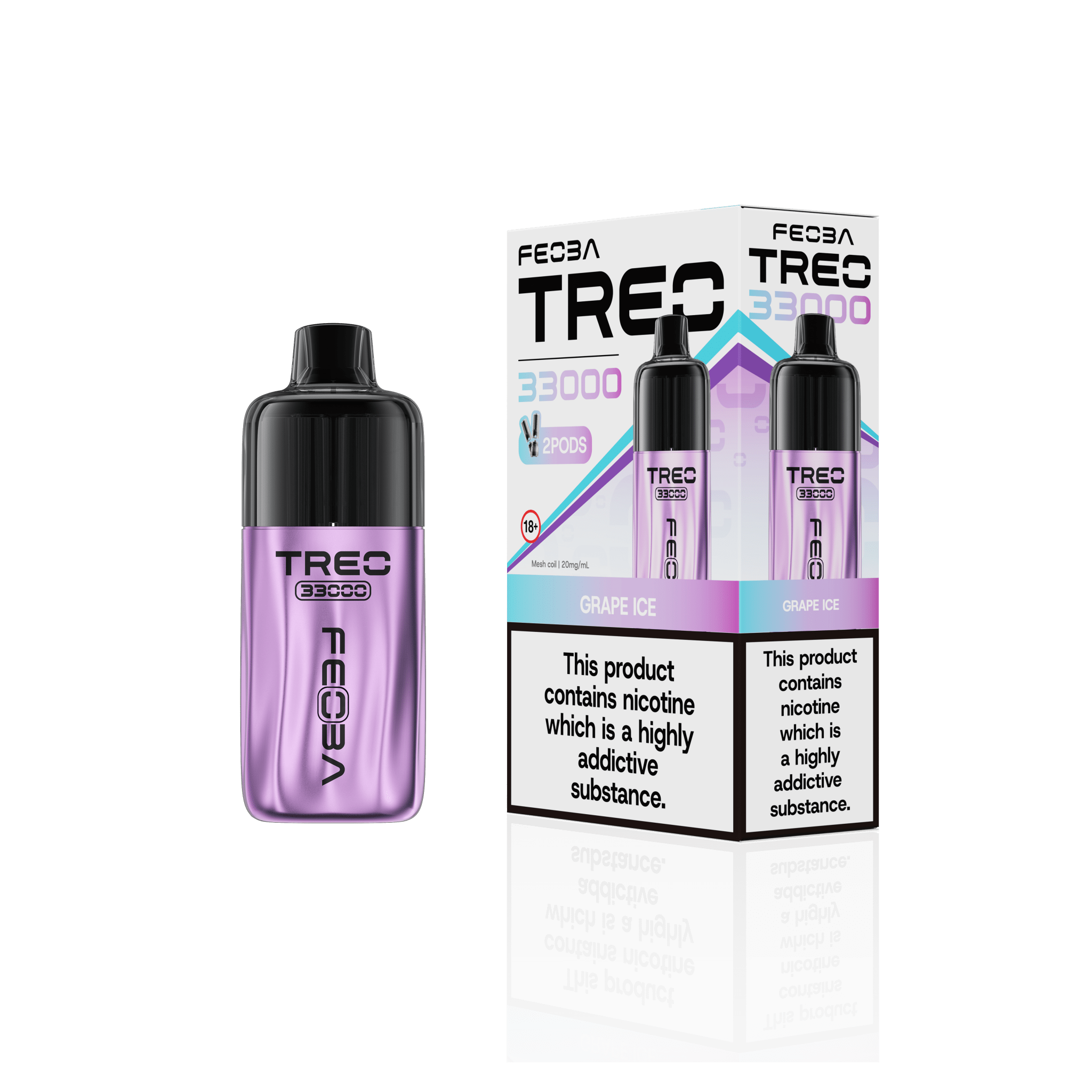 buy Feoba Treo 33k Prefilled Pod Vape Kit Box of 6 at Wolfvapes.co.uk