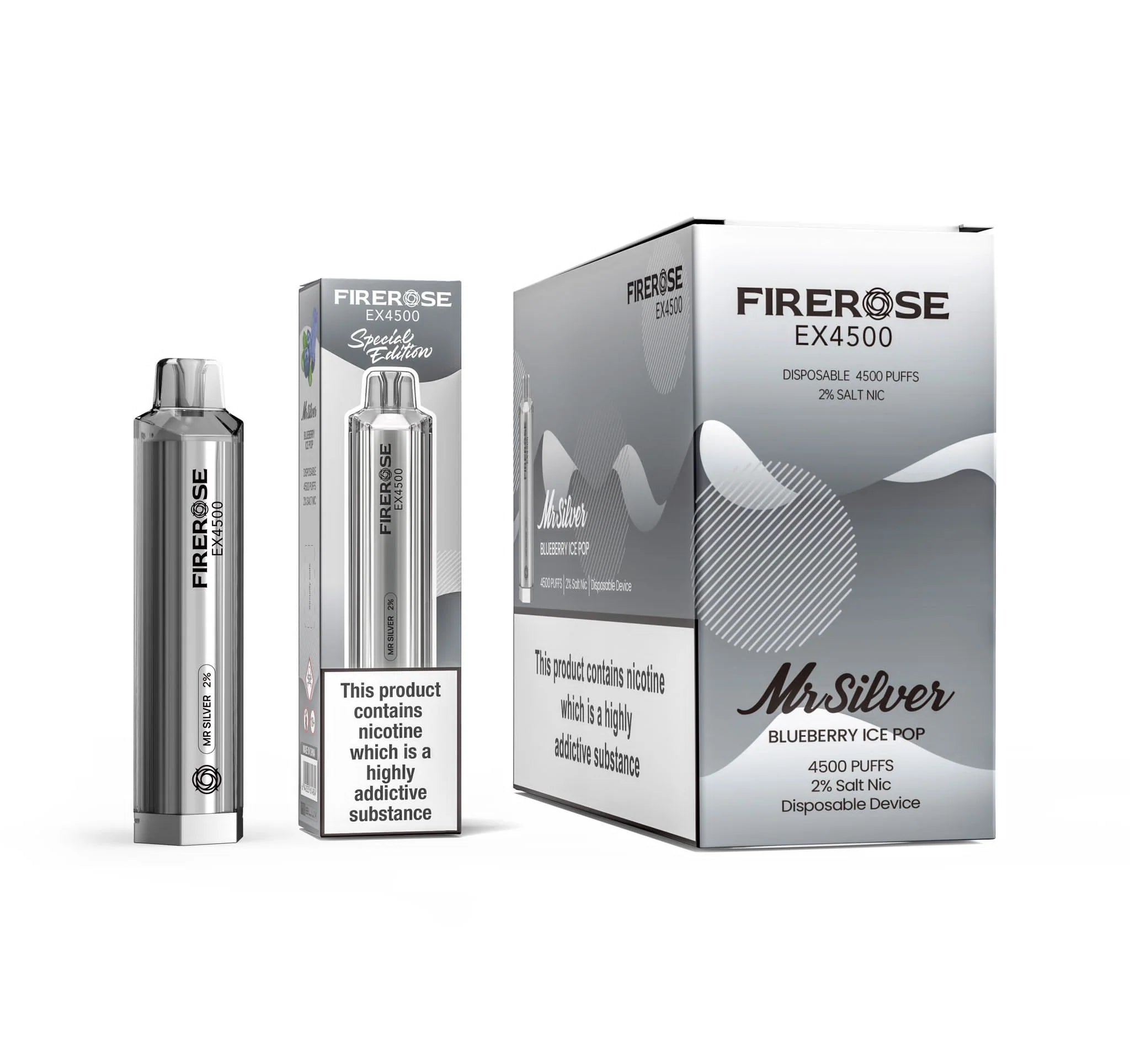 buy Firerose EX4500 Prefilled Vape Kit - Box of 10 at Wolfvapes.co.uk