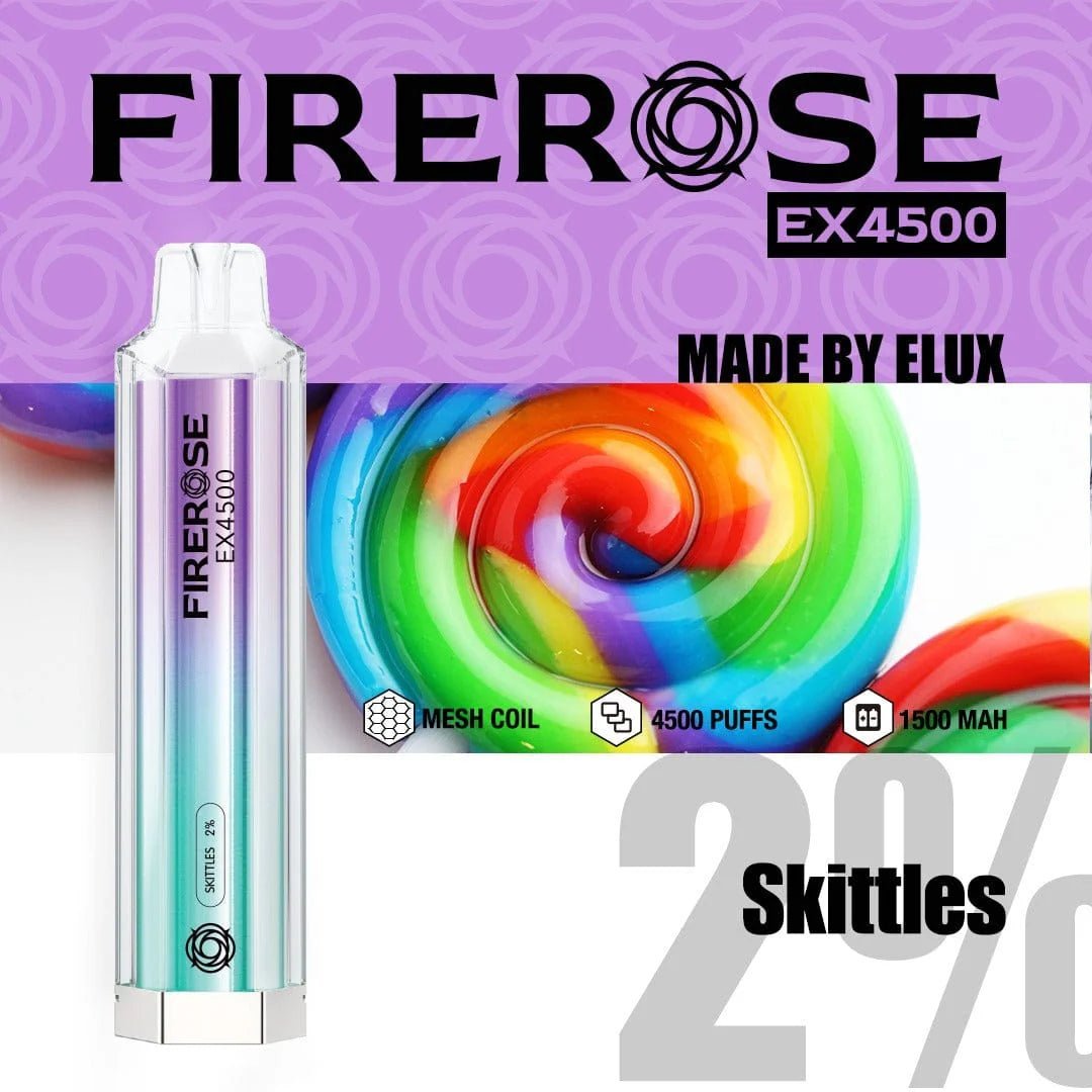 buy Firerose EX4500 Prefilled Vape Kit - Box of 10 at Wolfvapes.co.uk