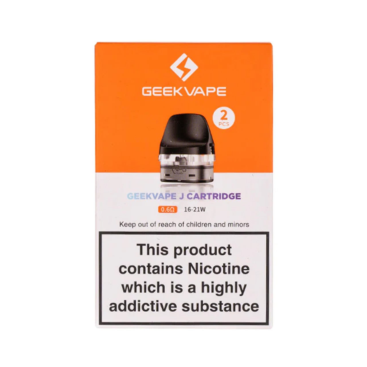 buy Geekvape J Replacement Pod Cartridges Pack of 2 at Wolfvapes.co.uk